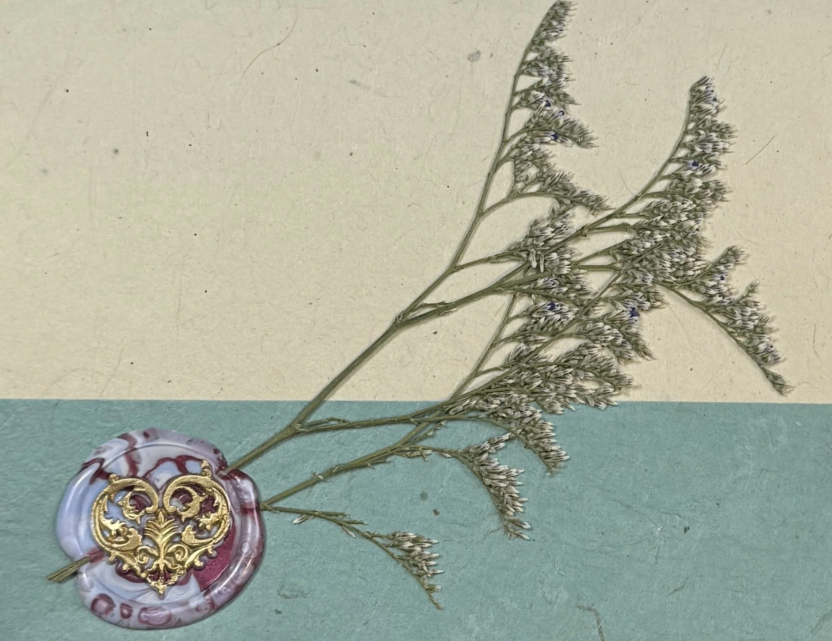 One-of-a-Kind Blank Floral Handmade Card for Any Occasion