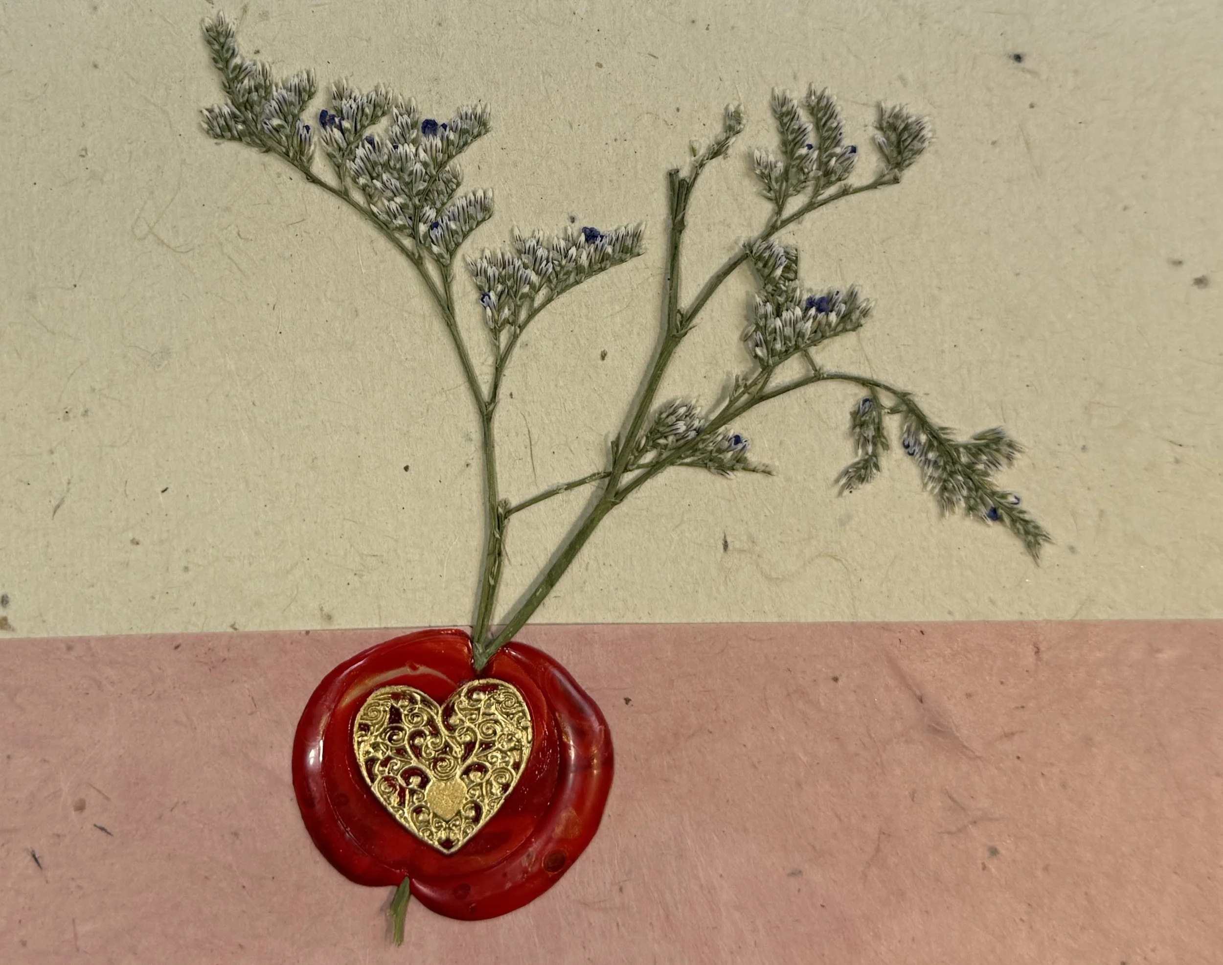 One-of-a-Kind Blank Floral Handmade Card for Any Occasion