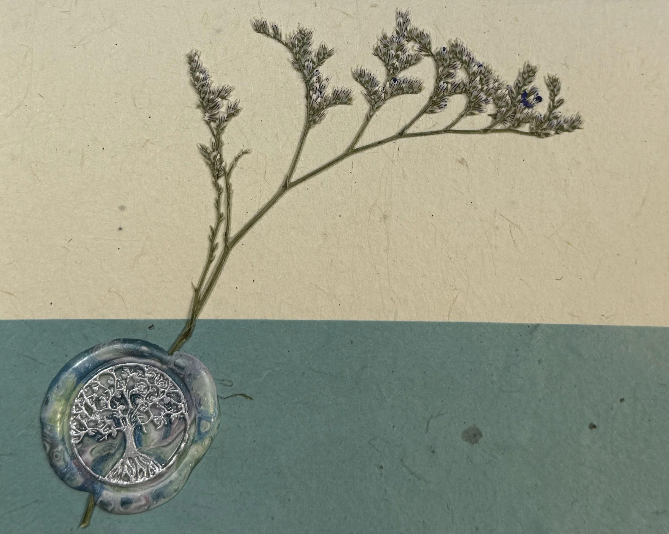 One-of-a-Kind Blank Floral Handmade Card for Any Occasion