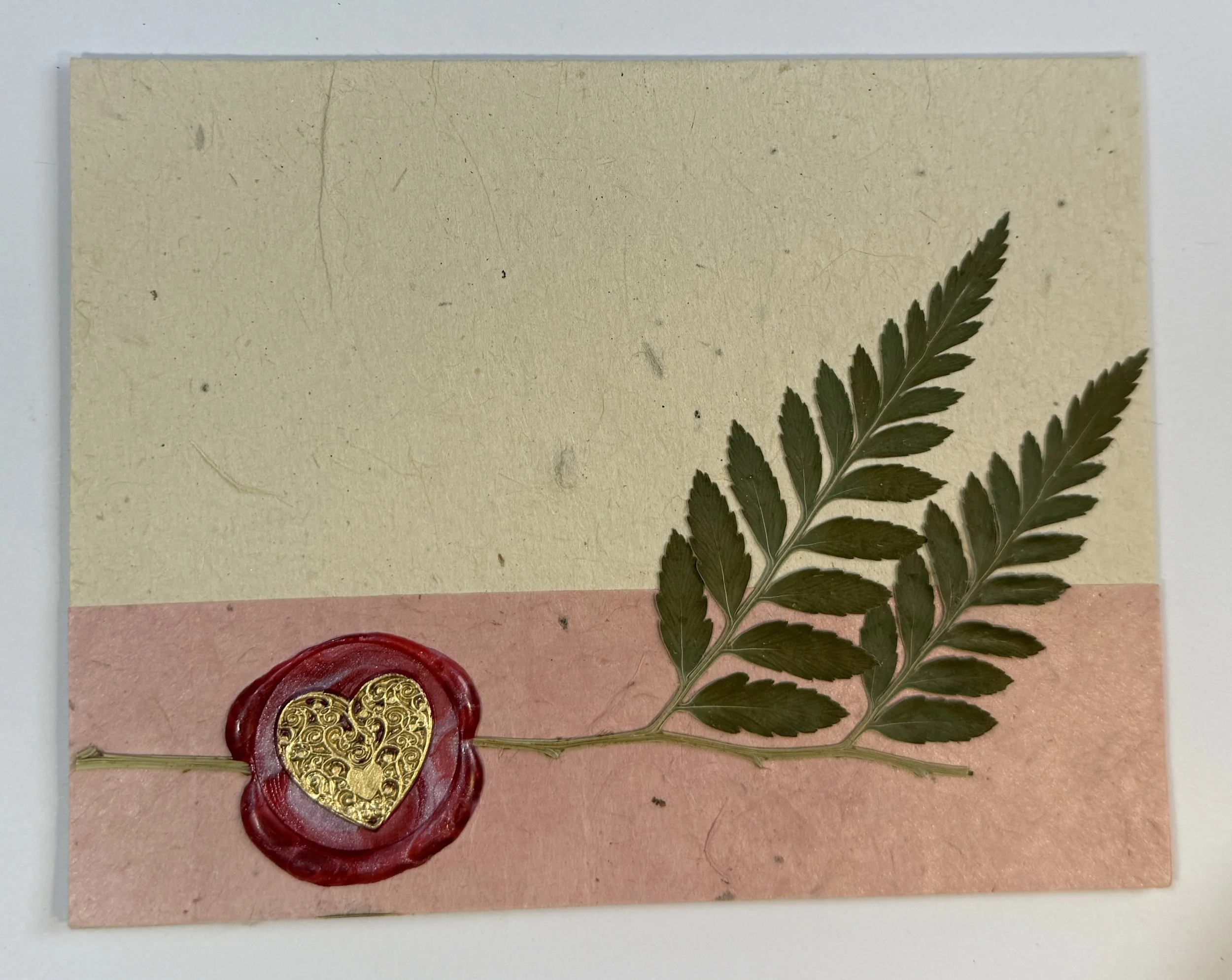 One-of-a-Kind Blank Floral Handmade Card for Any Occasion
