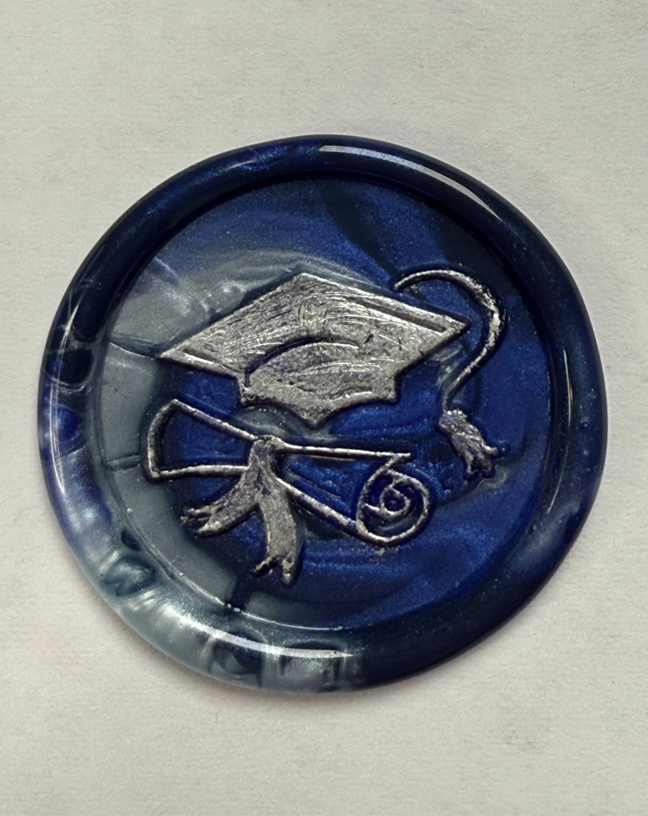Graduation Cap and Diploma Wax Seal Sticker