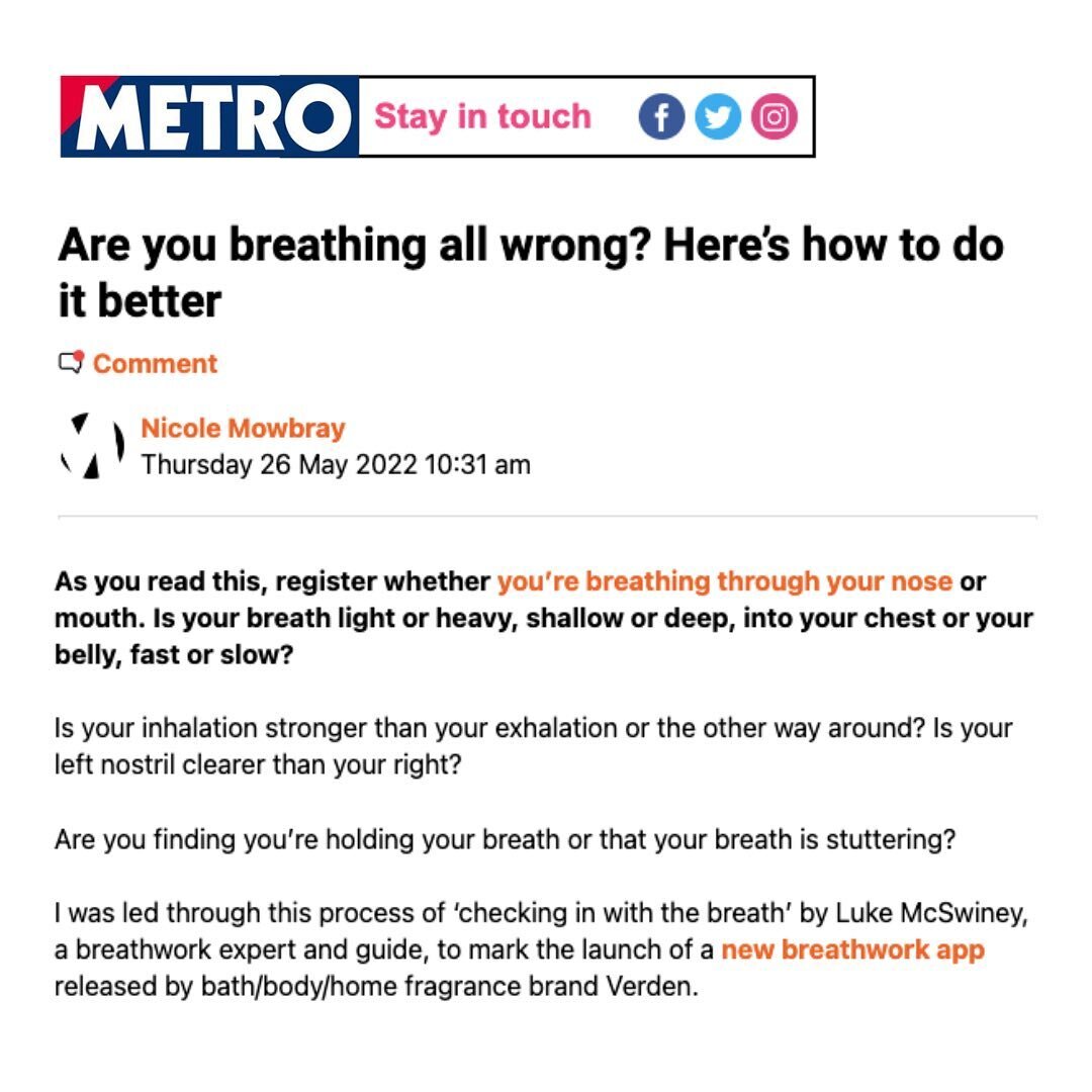 I was invited to present the new VERDEN breathwork app at its launch event a few weeks ago. It&rsquo;s a simple yet effective tool which I&rsquo;m now recommending to clients, particularly those just starting out with breathwork. This is breathing fo