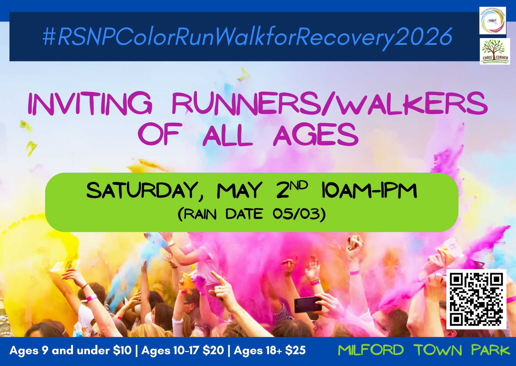 *RAIN DATE* Walk for Recovery 2026 - RSNP Color Run