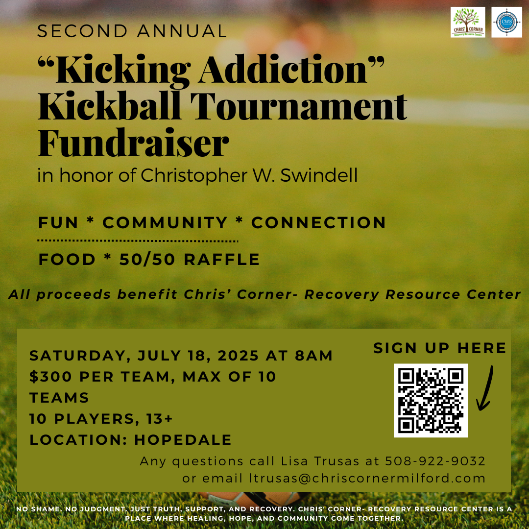 "Kicking Addiction" Kickball Tournament Fundraiser