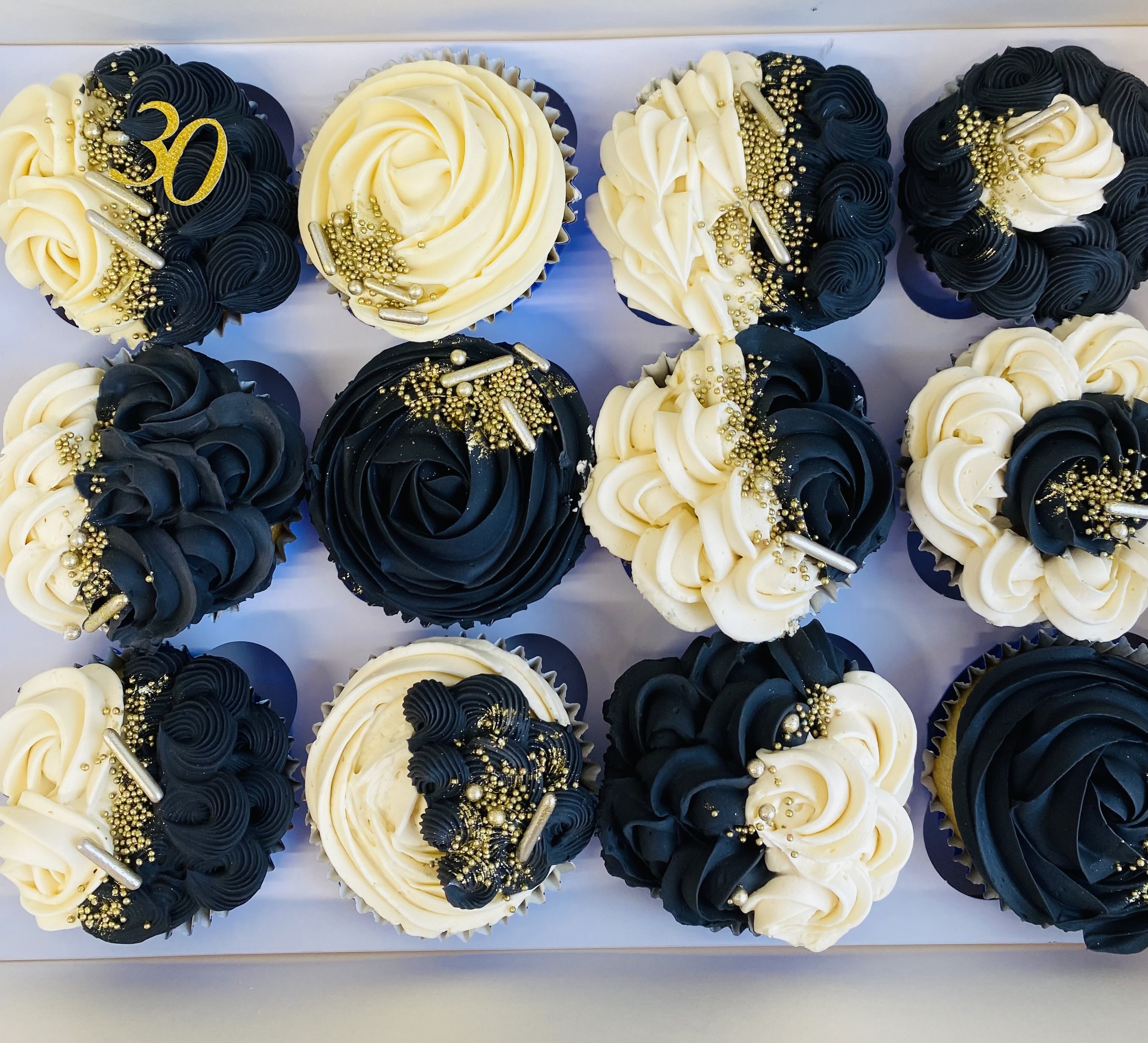 Box of 12 cupcakes - Red Velvet cupcakes customised.jpg