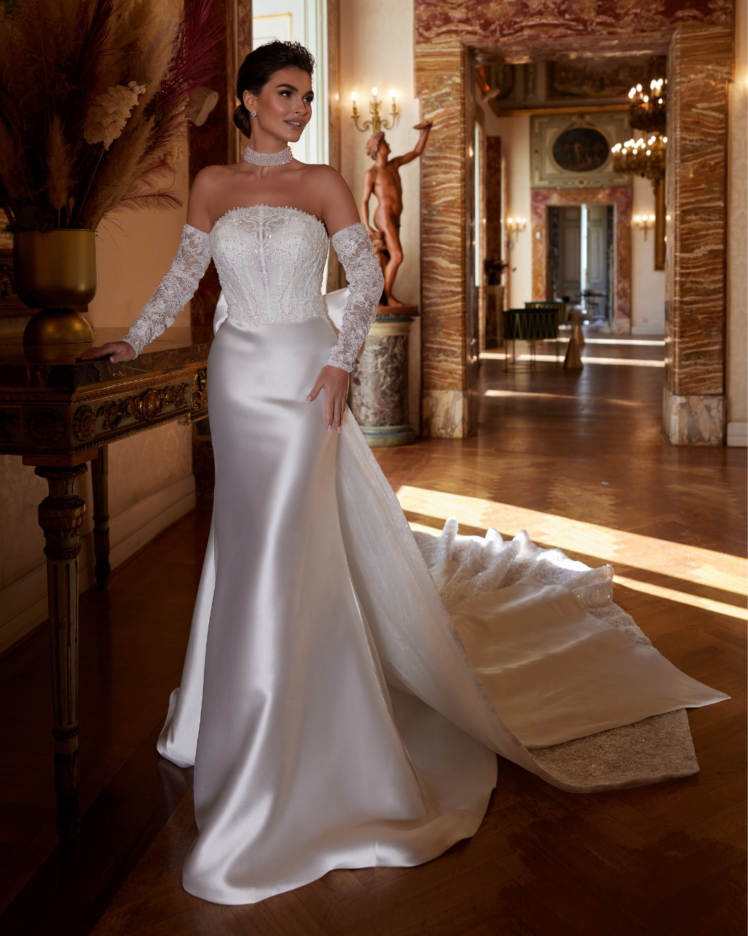 Luigi Bruno at Melange de Blanc in New York bridal dress 7