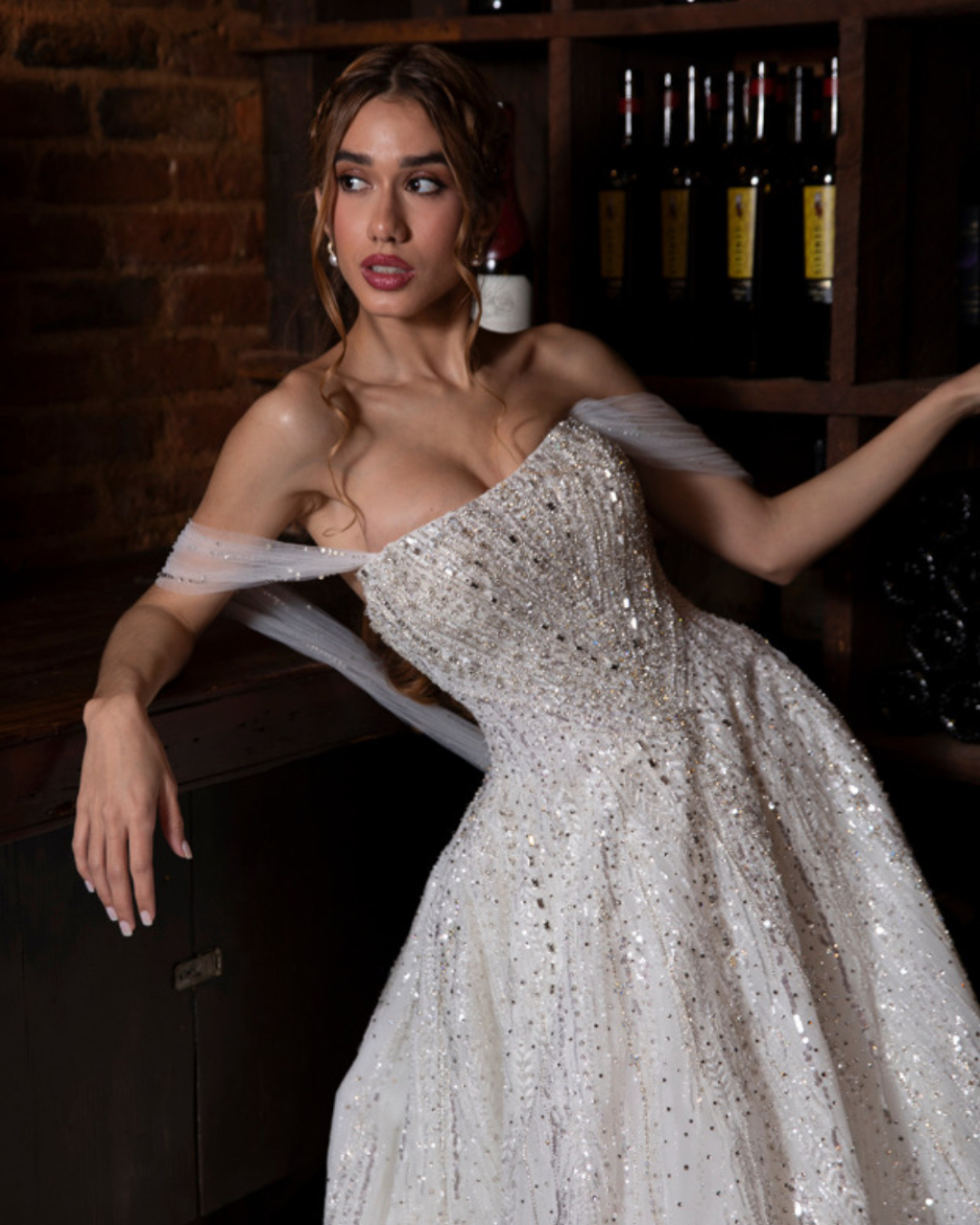 Rawan Asad at Melange de Blanc in New York City bridal dress 4