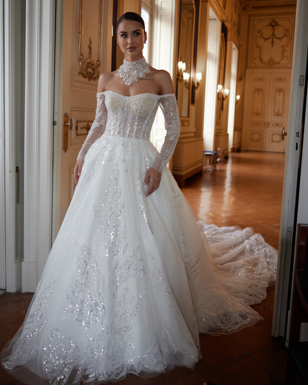 Luigi Bruno at Melange de Blanc in New York bridal dress 2