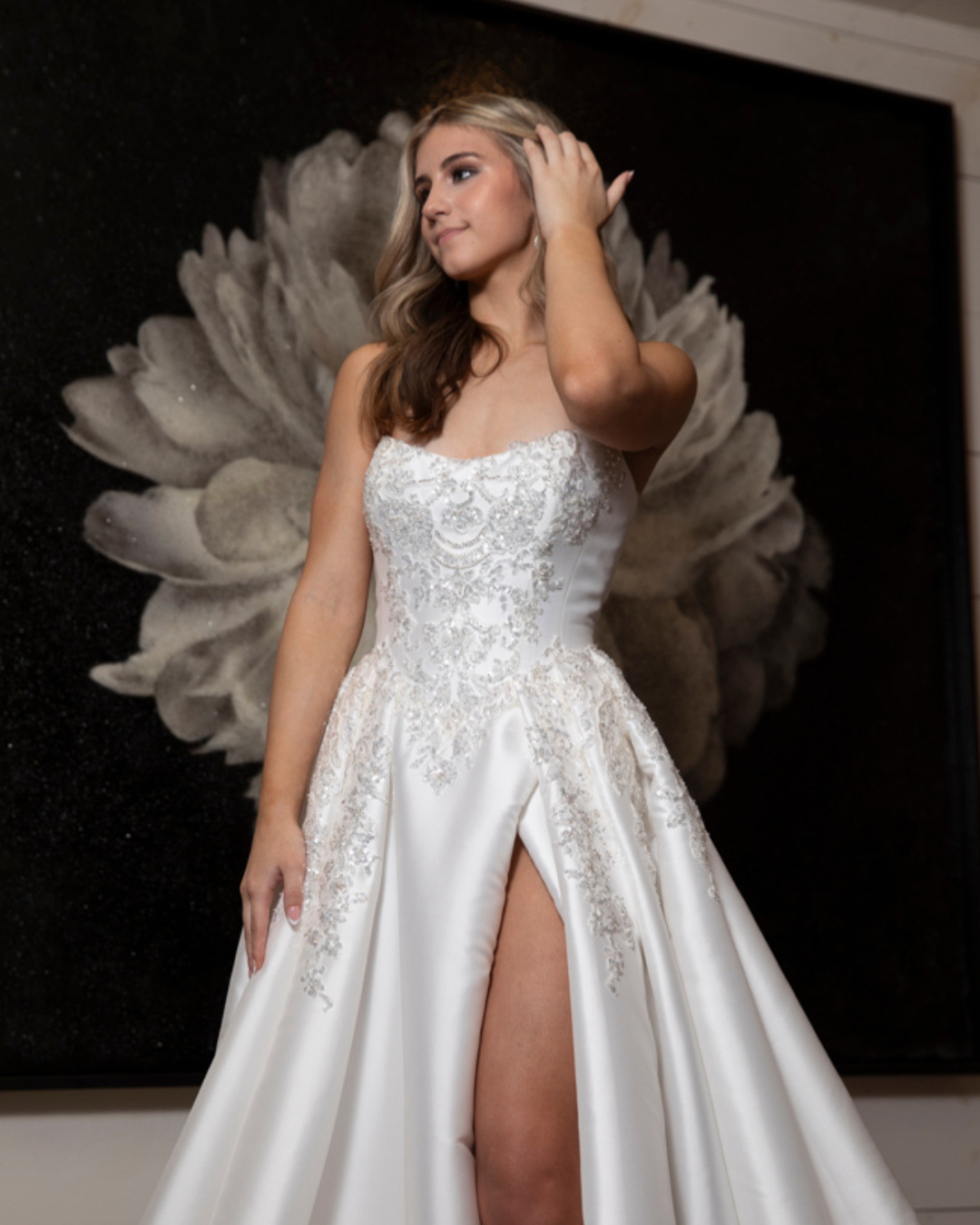 Rawan Asad at Melange de Blanc in New York City bridal dress 8