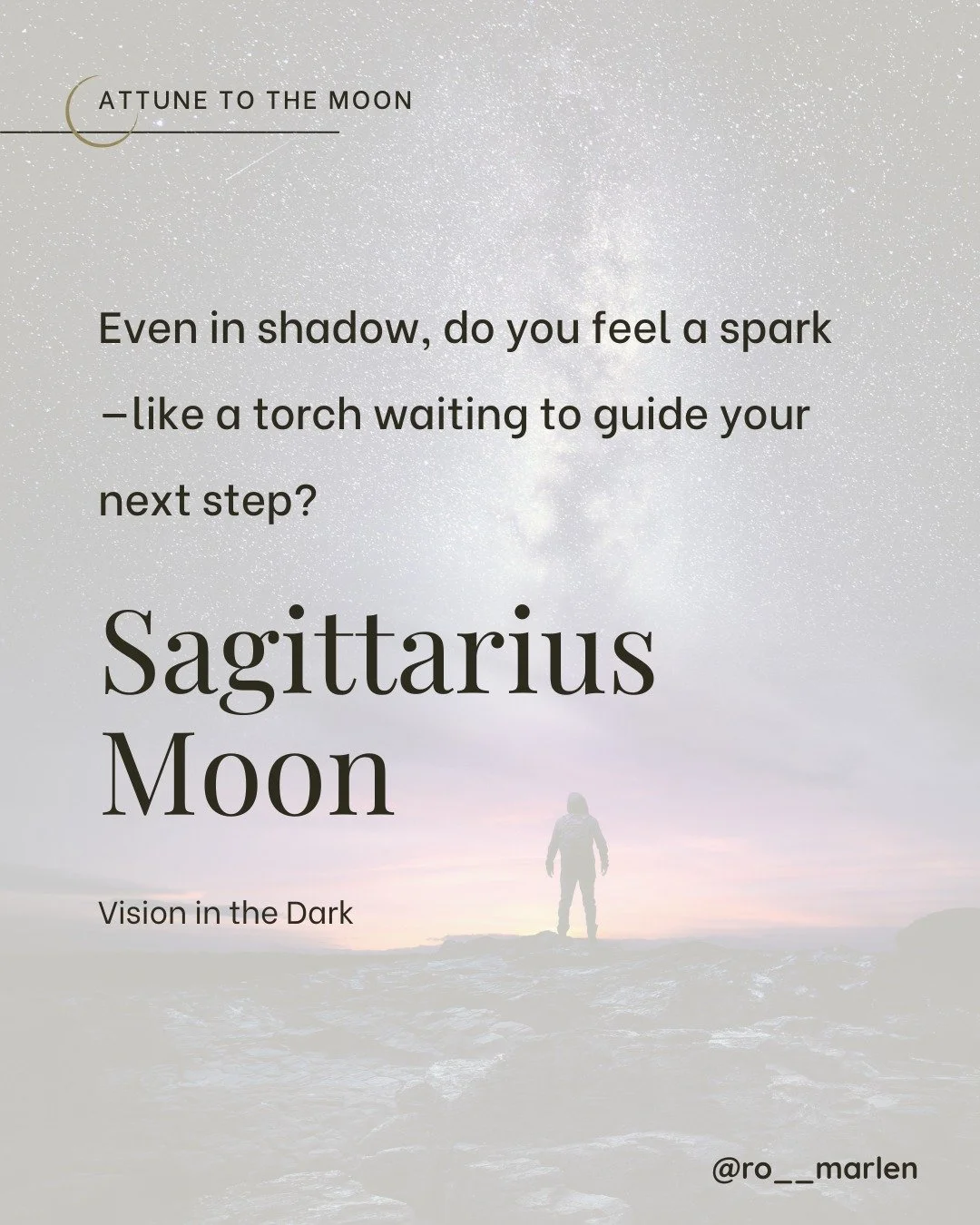 The Sagittarius Moon rises after the equinox, offering vision in the shadowed season.

It reminds us: even in descent, there is direction. 

This moon asks: What torch are you carrying into the dark? 🔥

What dream is guiding your next steps?

Want t