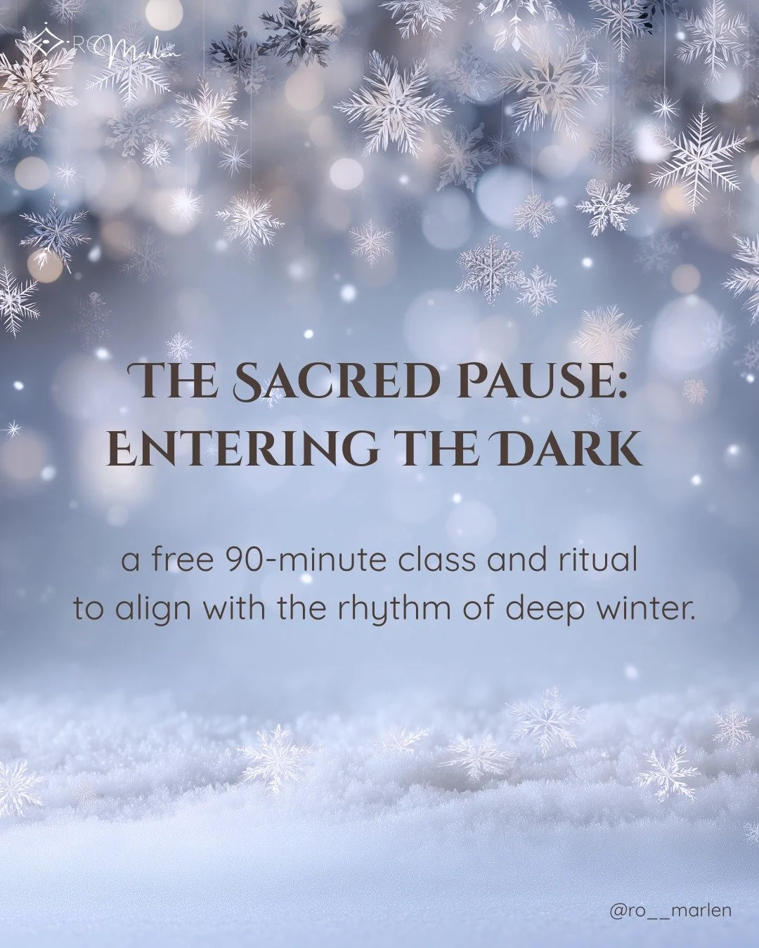The days grow thin. The Earth is inhaling. Sap sinks, light softens, and we feel the pull inward - toward warmth, silence, and what waits beneath the surface. 

In this season, rest is not retreat. It&rsquo;s how creation gathers.

Join me this Frida