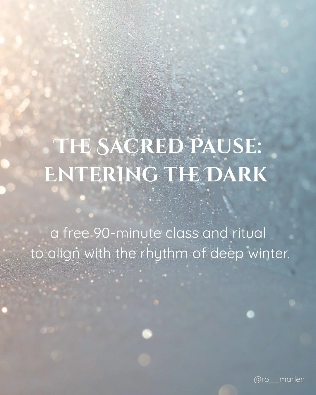 Our ancestors called this time the most sacred threshold of the year -
when the Sun stands still and the veil between worlds grows thin.

It&rsquo;s a time for stillness, listening, and remembering how to move with the Earth&rsquo;s breath.

The Sacr