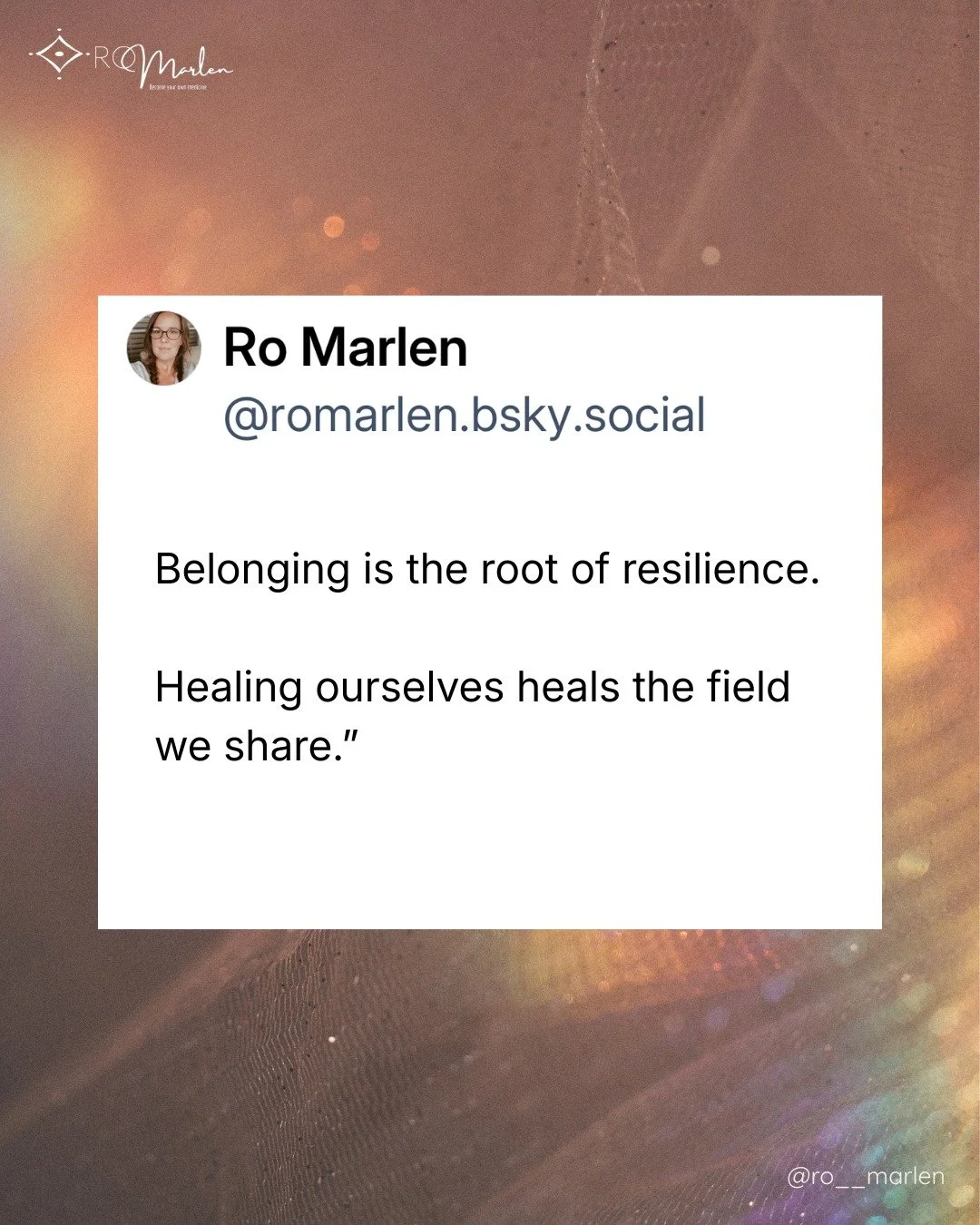 So many of us feel the tremor of these times.

Rising costs, deep divisions, the constant buzz of uncertainty.

It is easy to believe that we are powerless.

But what if the medicine we need is already among us?

Belonging is structural.

It is how l