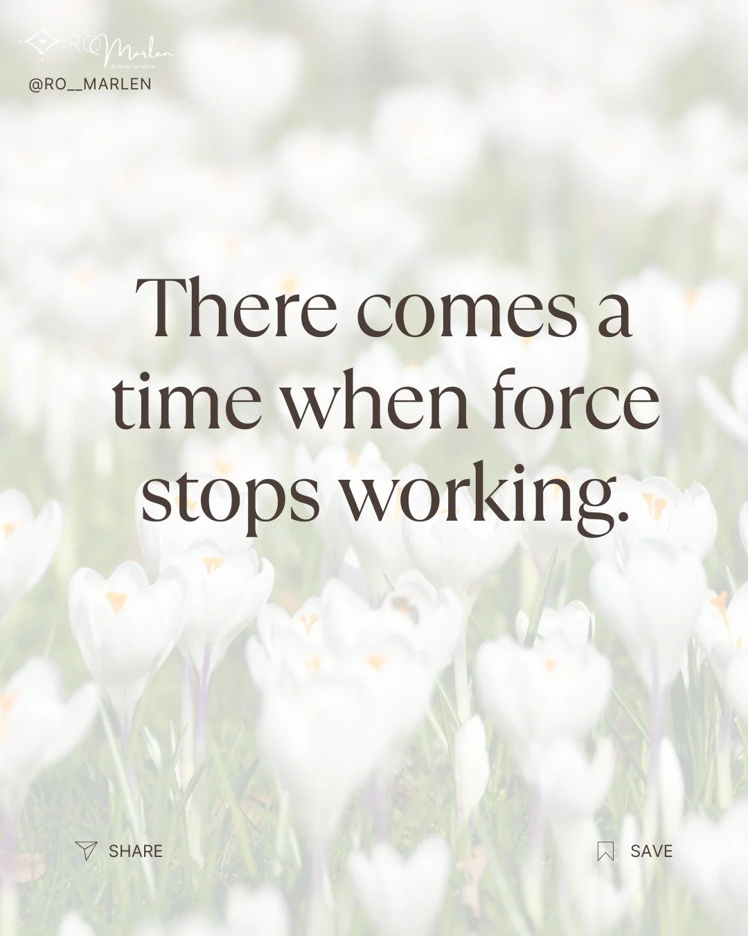 Force has carried us as far as it can.

Individually and collectively, we are at the edge of what willpower and control can sustain.

Everywhere we look, we see old systems straining.

Our economies are built on extraction. Nations are wrestling with