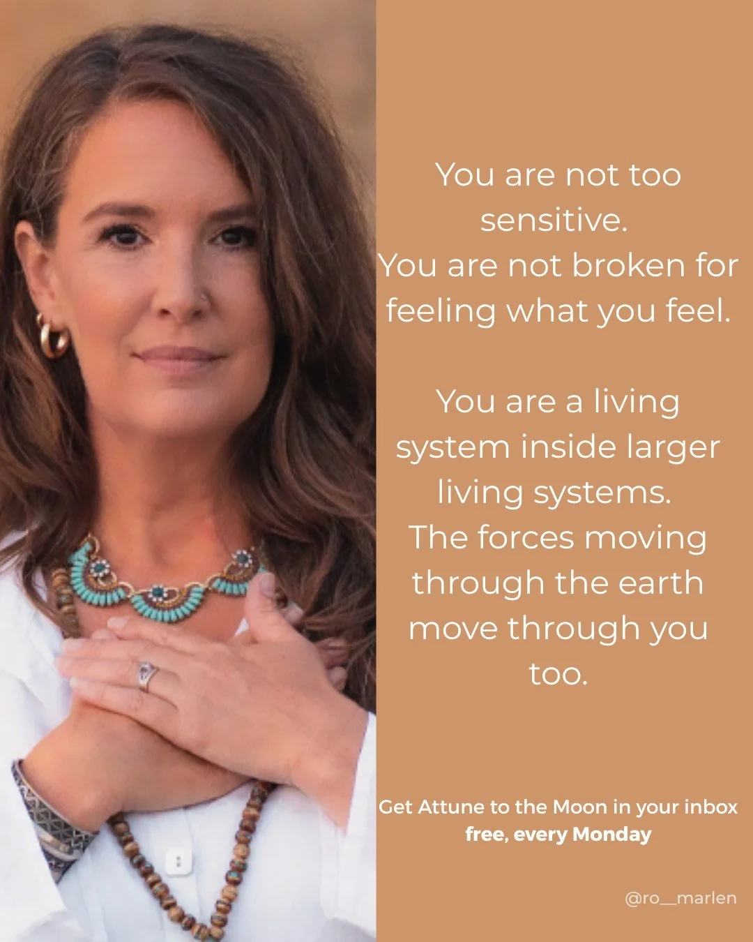 🌑🌒🌓🌔🌕🌖🌗🌘
The moon moves through a new sign every two to three days &mdash; and as it does, the gravitational forces of the earth and moon shift their pull on different parts of your body.

Your ancestors mapped this. They tracked the cycles a