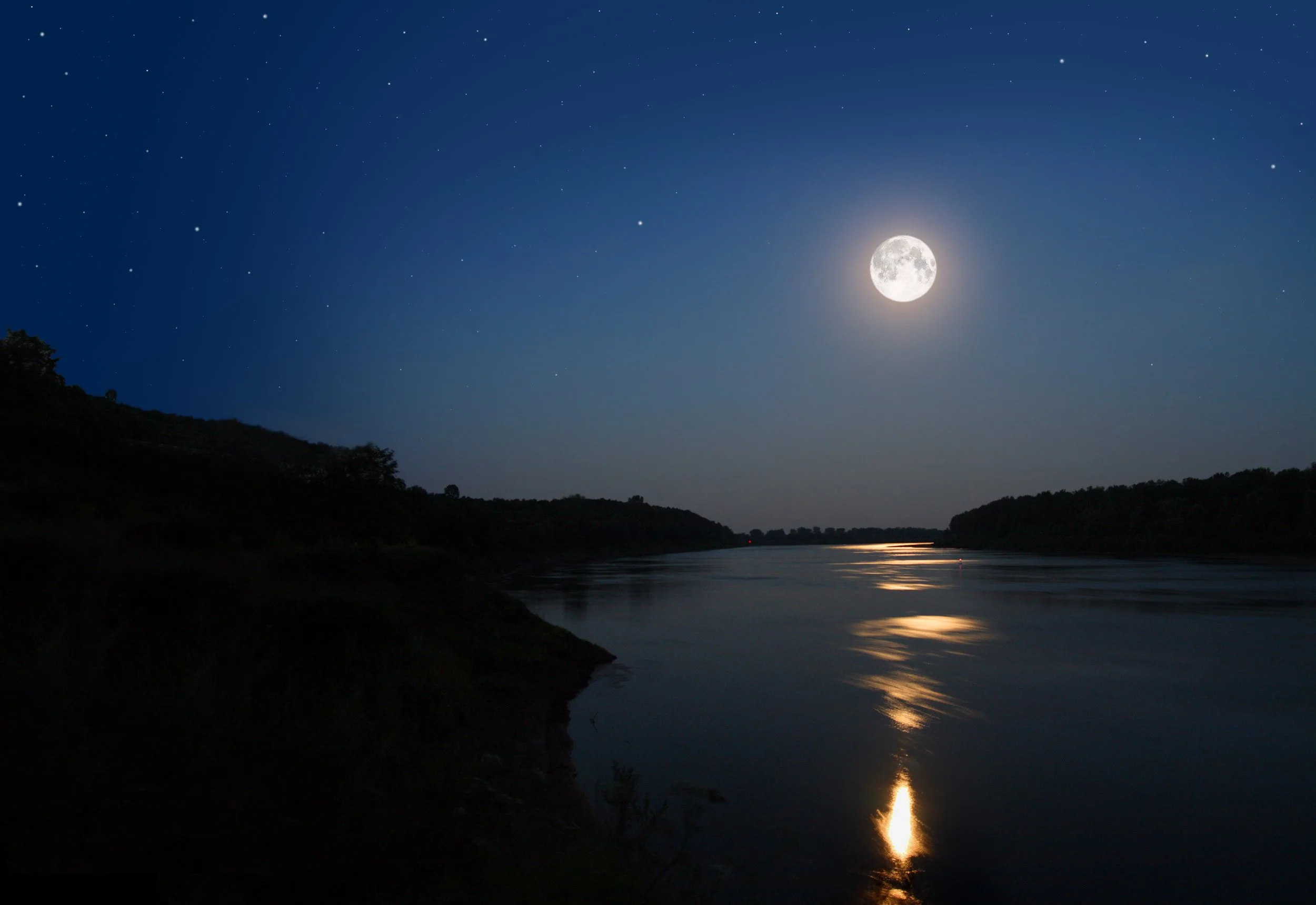 Full Moon reflecting on water...Discover Scorpio Full Moon with Ro Marlen