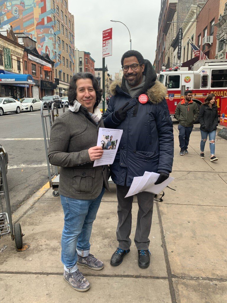 Reggie and a friend of the cause.