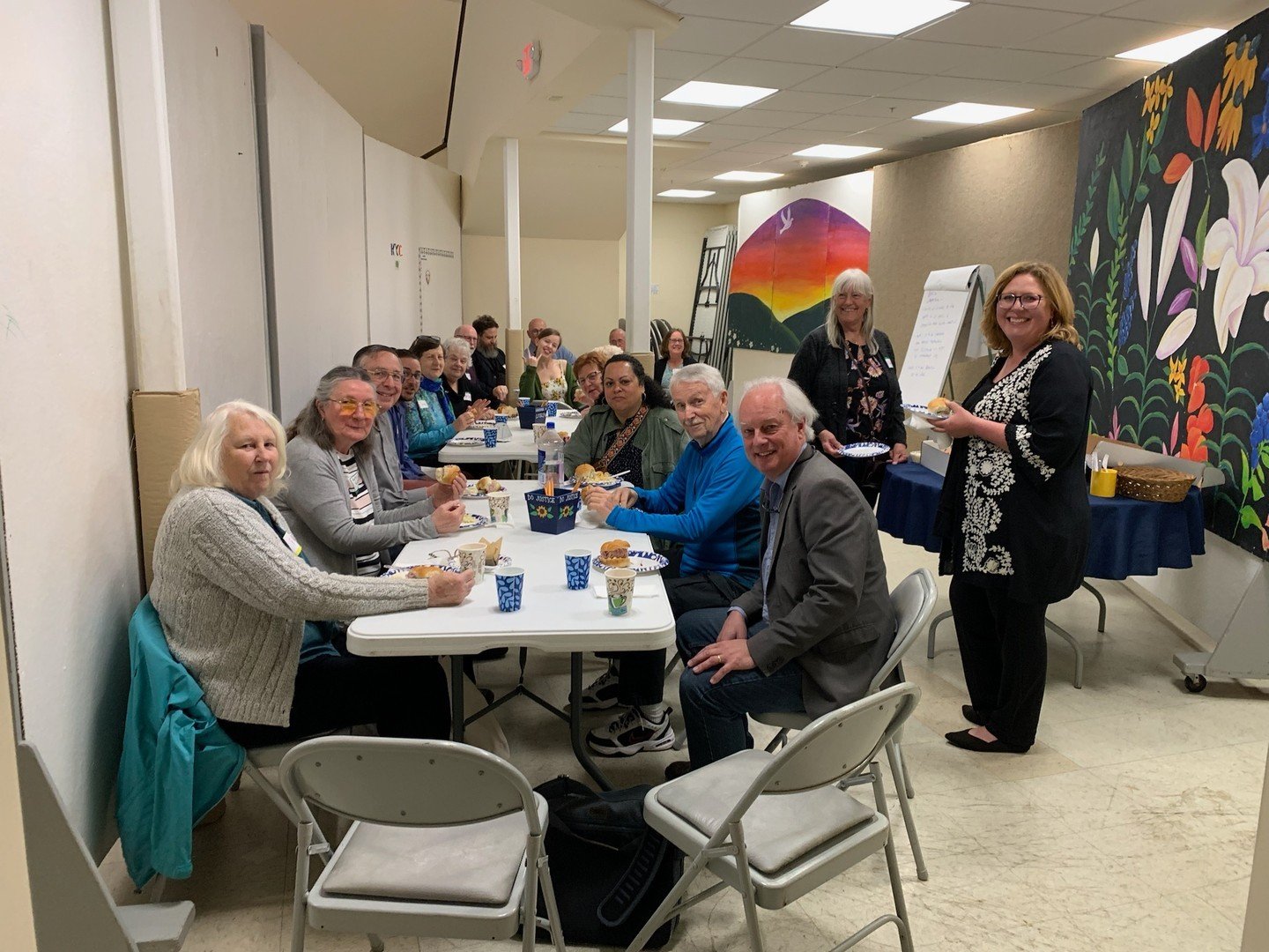 Join us for worship on Sunday!  Pastor Beth will preach a sermon about the Ascension based on Acts 1:1-11 and Luke 24:44-53. 

Pictured here is our Lunch &amp; Learn gathering last Sunday.