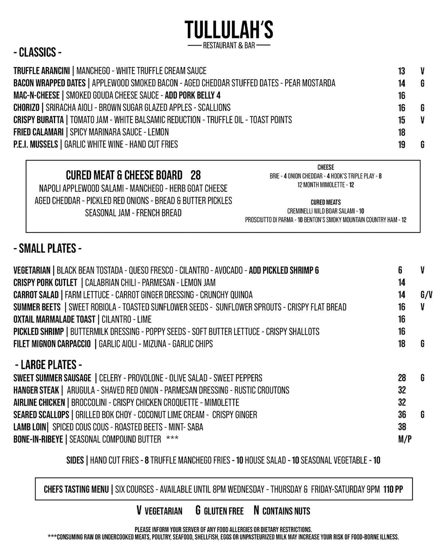 Our Summer Menu is here! Join us for dinner starting at 5 PM. Let us know what your excited to try!
.
.
.
#tullulahs #tullulahsbayshore #bayshore #longisland #newyork #southshoreeats #farmtotable #bayshoresfinest #supportlocal #eatlocal #fernetabouti