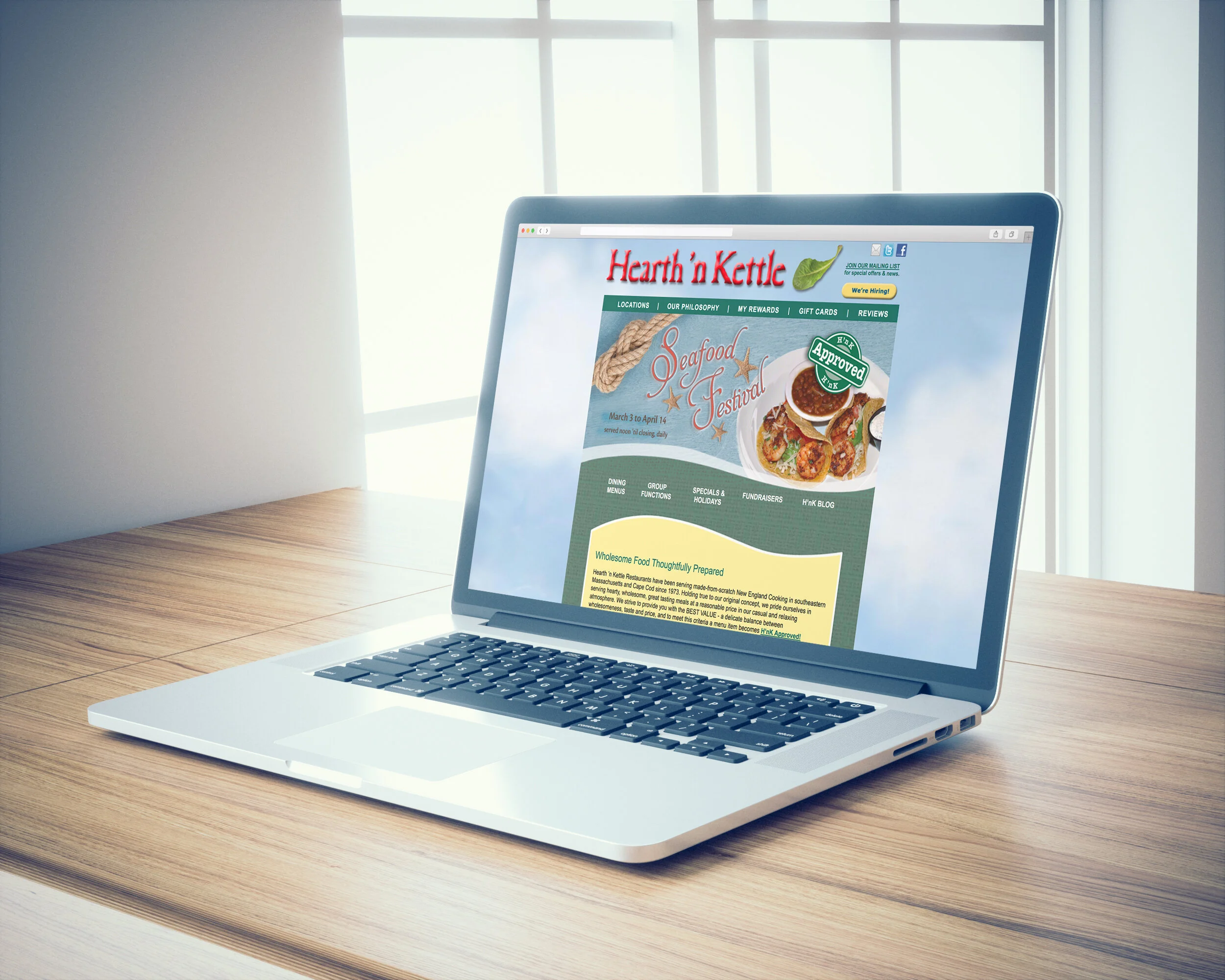 Web banner design for Hearth ‘n Kettle Restaurants