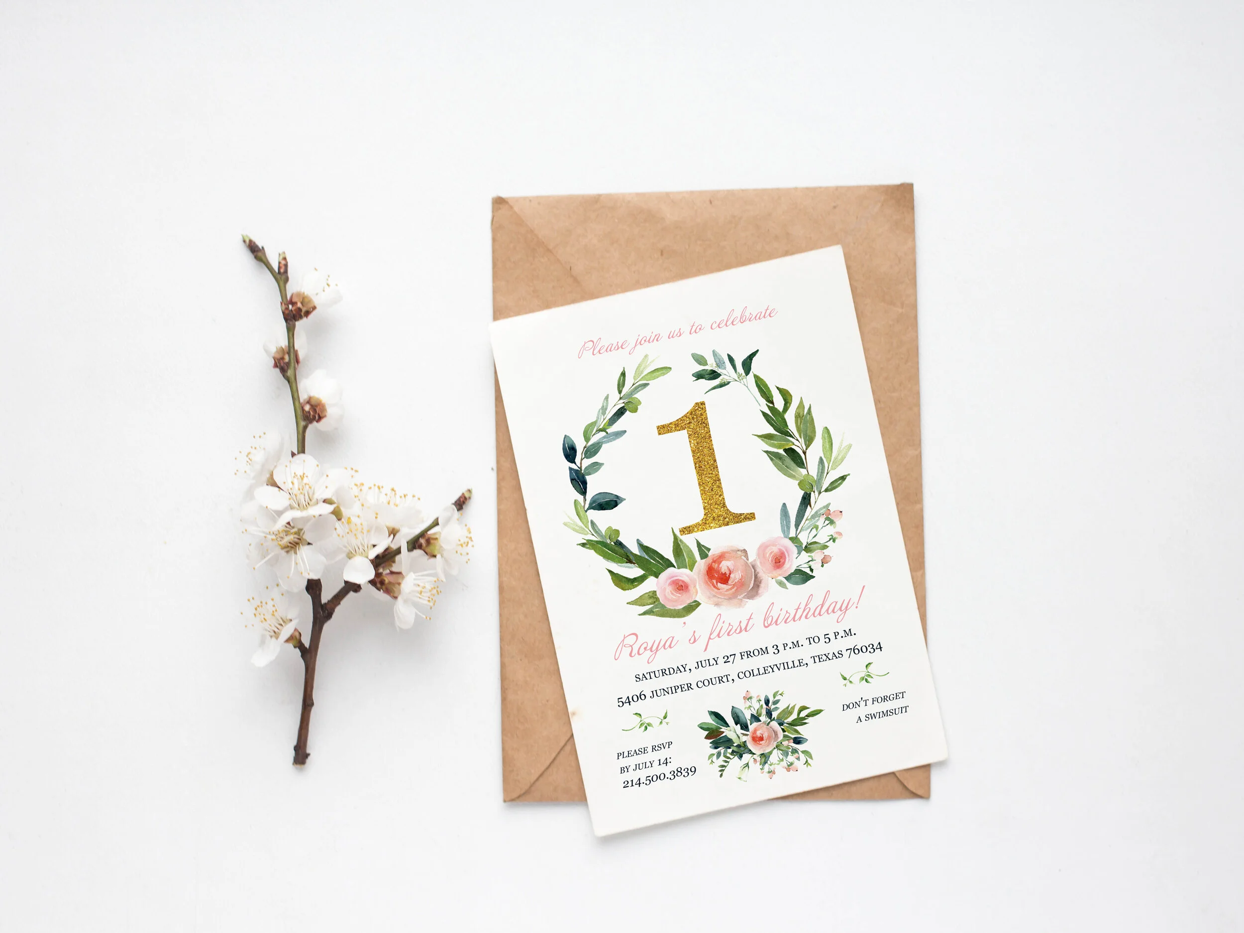 1st Birthday Invitation
