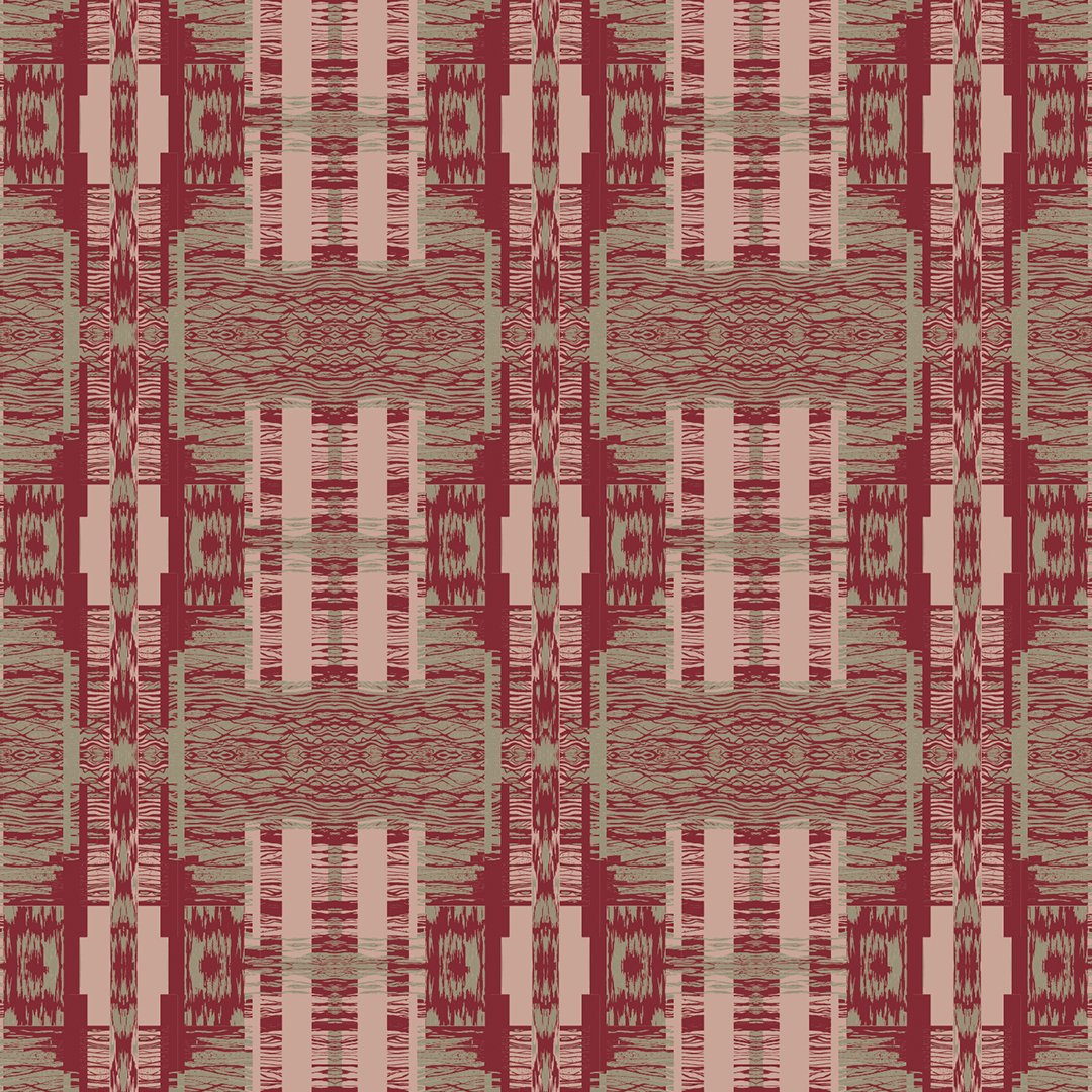 Woven Waves - khaki red