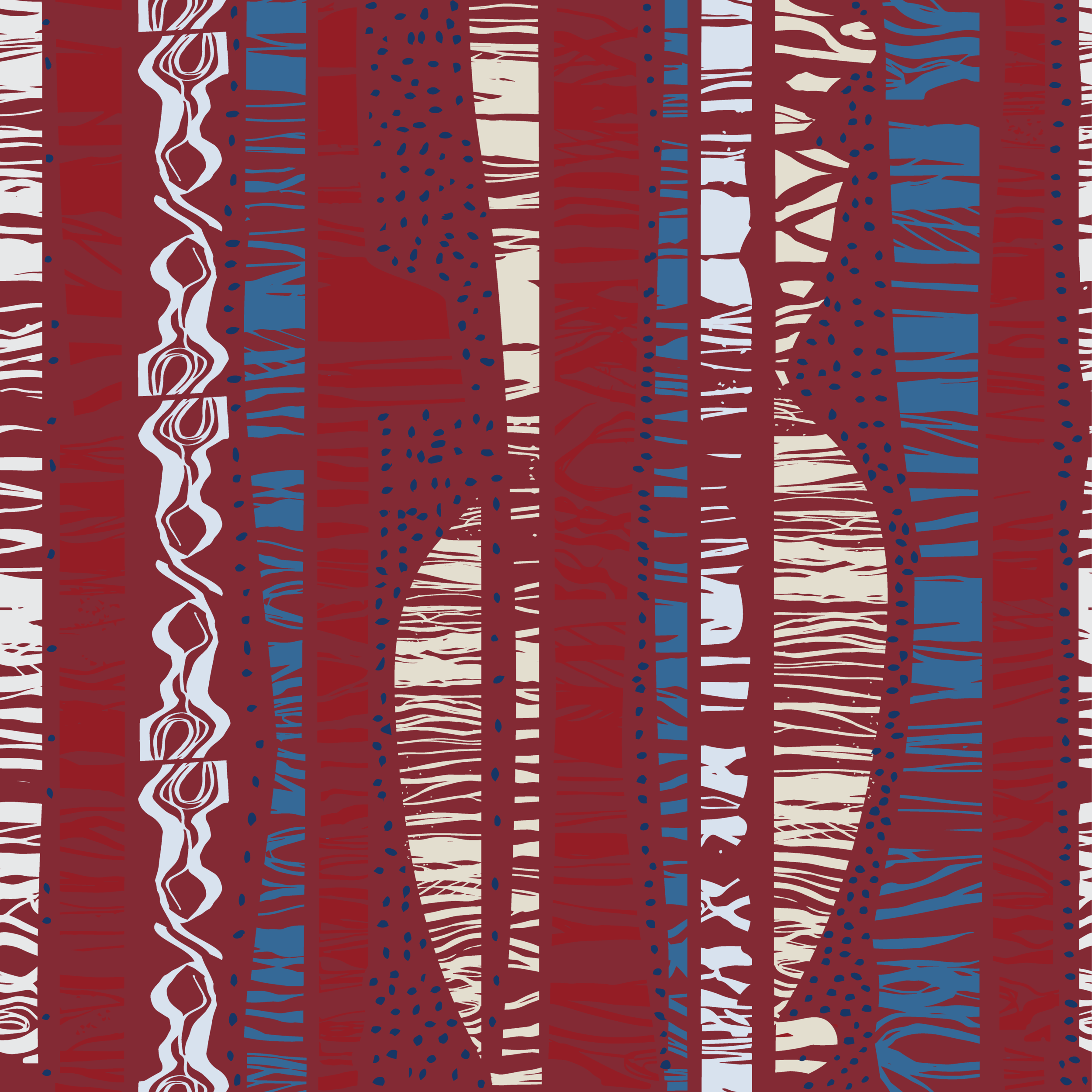 Wave Stripes - red