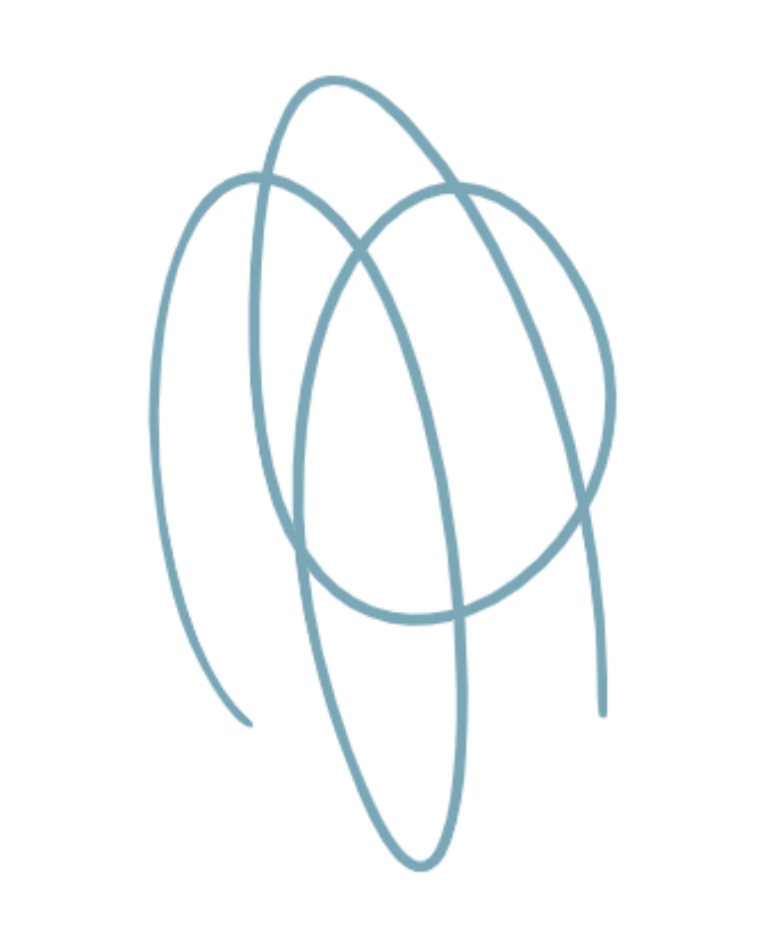 Blue digital line art globe with interconnected curved lines on a black background.