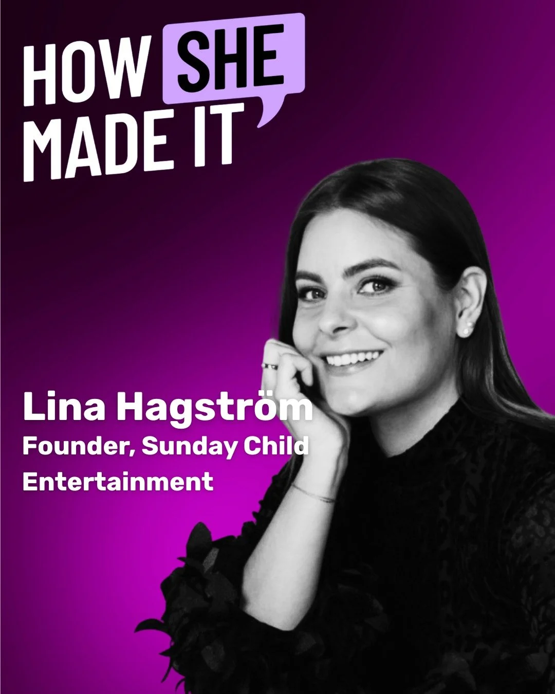 ✨ Meet Lina Hagstr&ouml;m, founder of Sunday Child Entertainment and the creative force behind stories that stay with you. On the newest episode of How She Made It, she shares how she built her own path in the world of media and entertainment. 💜🎬

