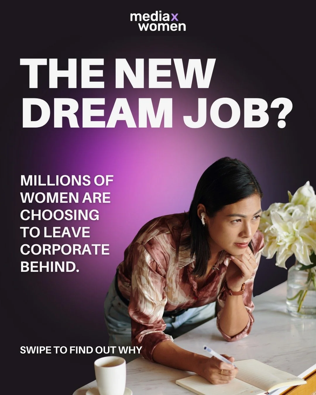 The dream job is changing. ✨

More women are walking away from corporate life, not because they are giving up, but because they are redefining what success looks like. 🚀

Join Media x Women on LinkedIn to connect with women who are building careers 