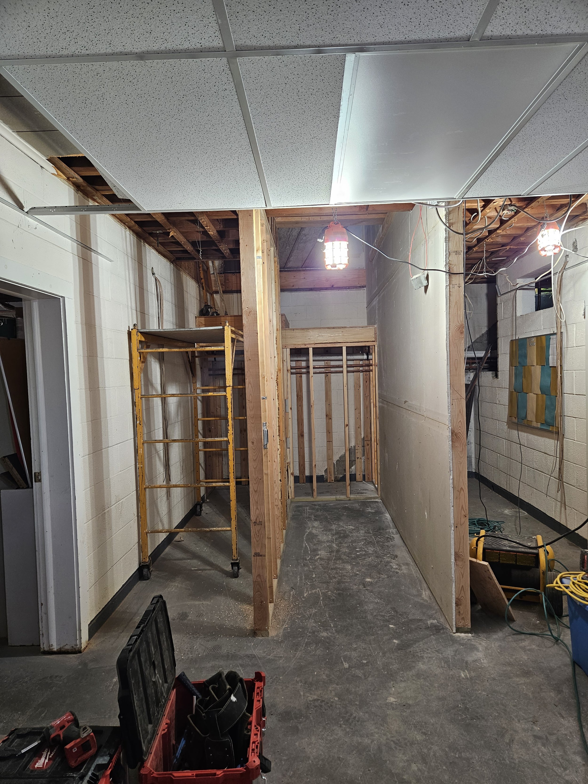 Downstairs Stairway Framing 8/27/26
