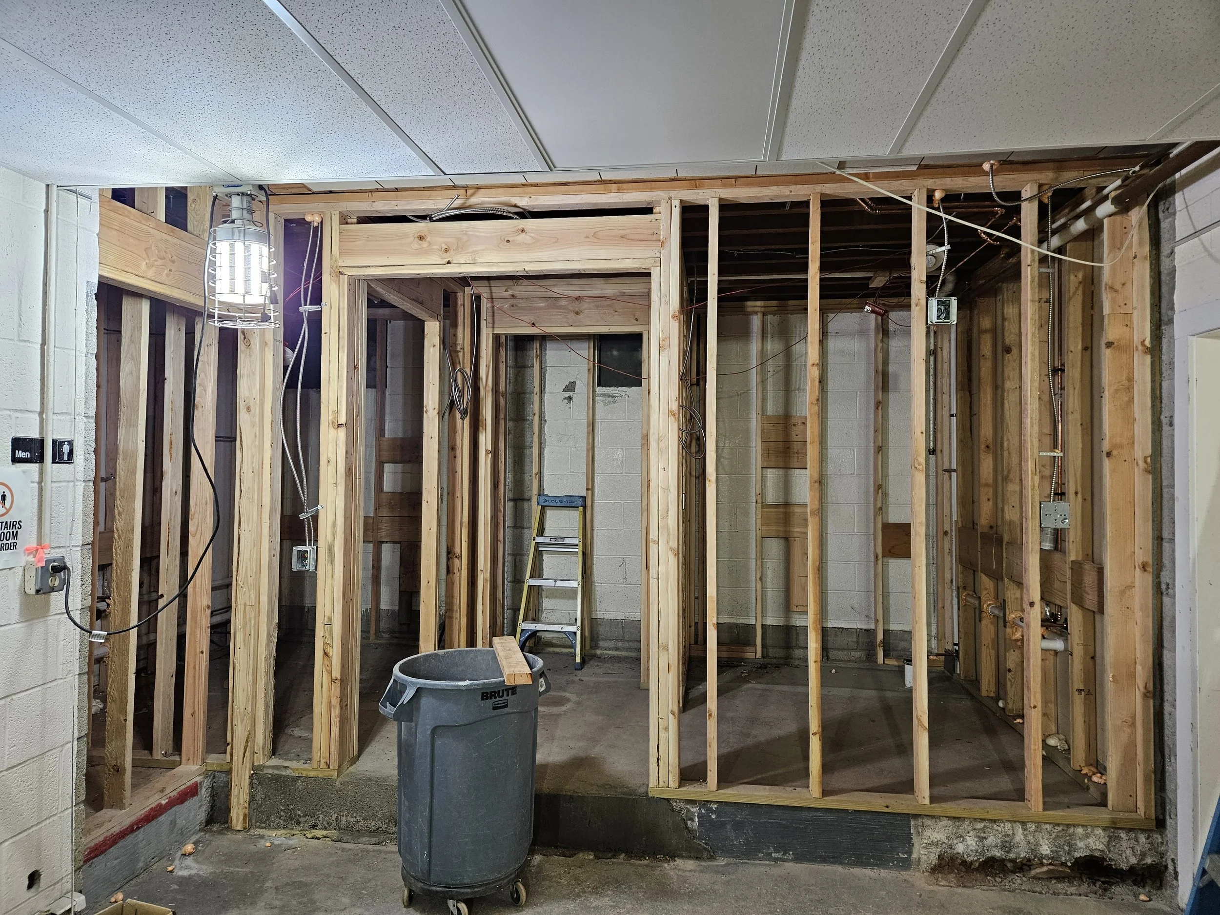 Downstairs Bathroom Framing 8/27/26