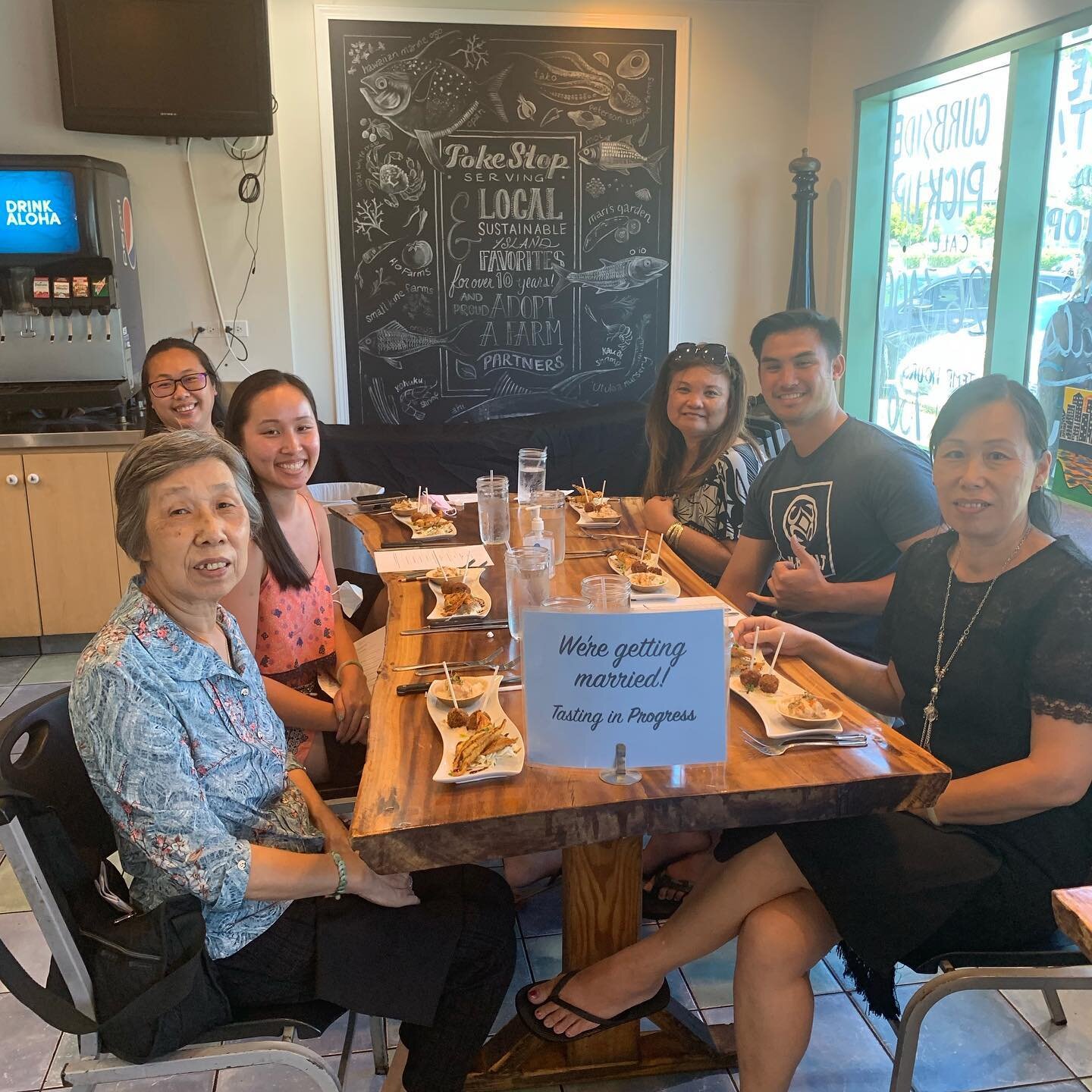Congratulations to Judy &amp; Will!  It was a pleasure cooking for you and your family. #hawaiicaterer #menutasting #hawaiiweddings #chefelmersislandcuisine #poweredbypokestop @sunsetranchhawaii
