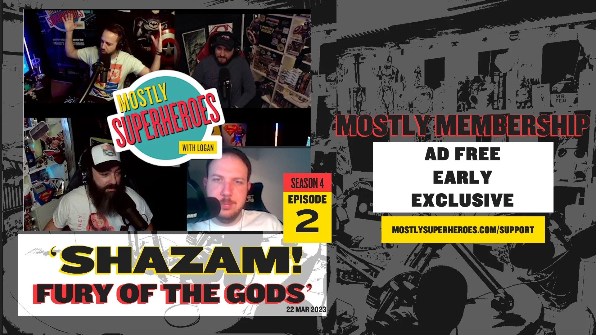 'Shazam! Fury of the Gods' (2023) Mostly Superheroes Season 4 Patron Episode 2