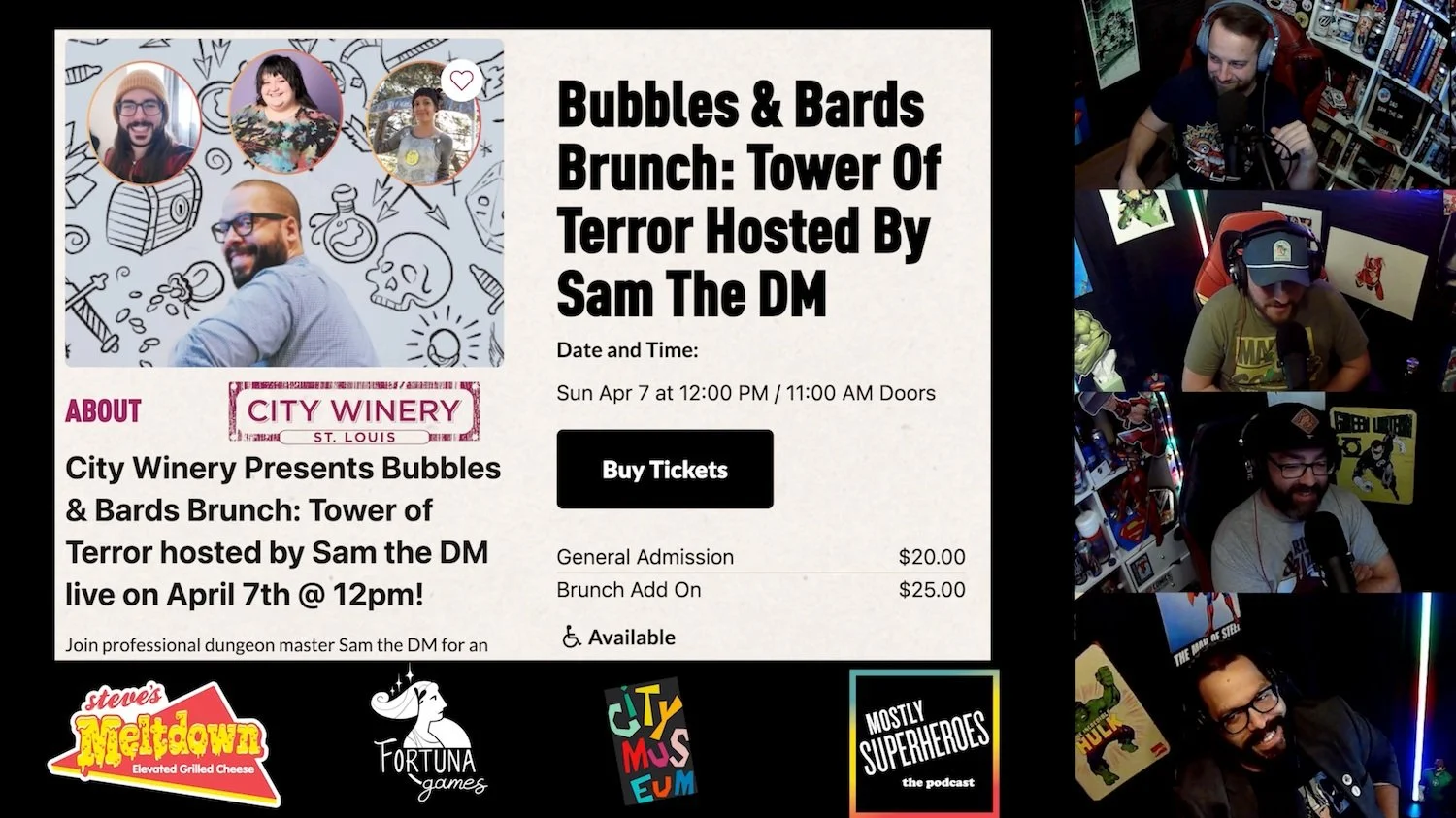 D&D, Sam the DM, and the City Winery STL