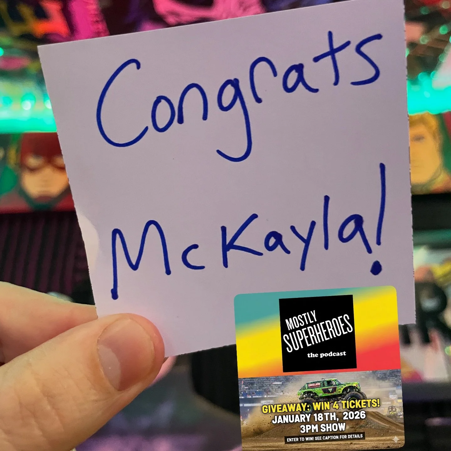 Congrats to McKayla on winning our four pack of tickets to @monsterjam this weekend at The Dome at @americas.center! Thanks to all that entered. Go enter to win the other contests listed on our website!
