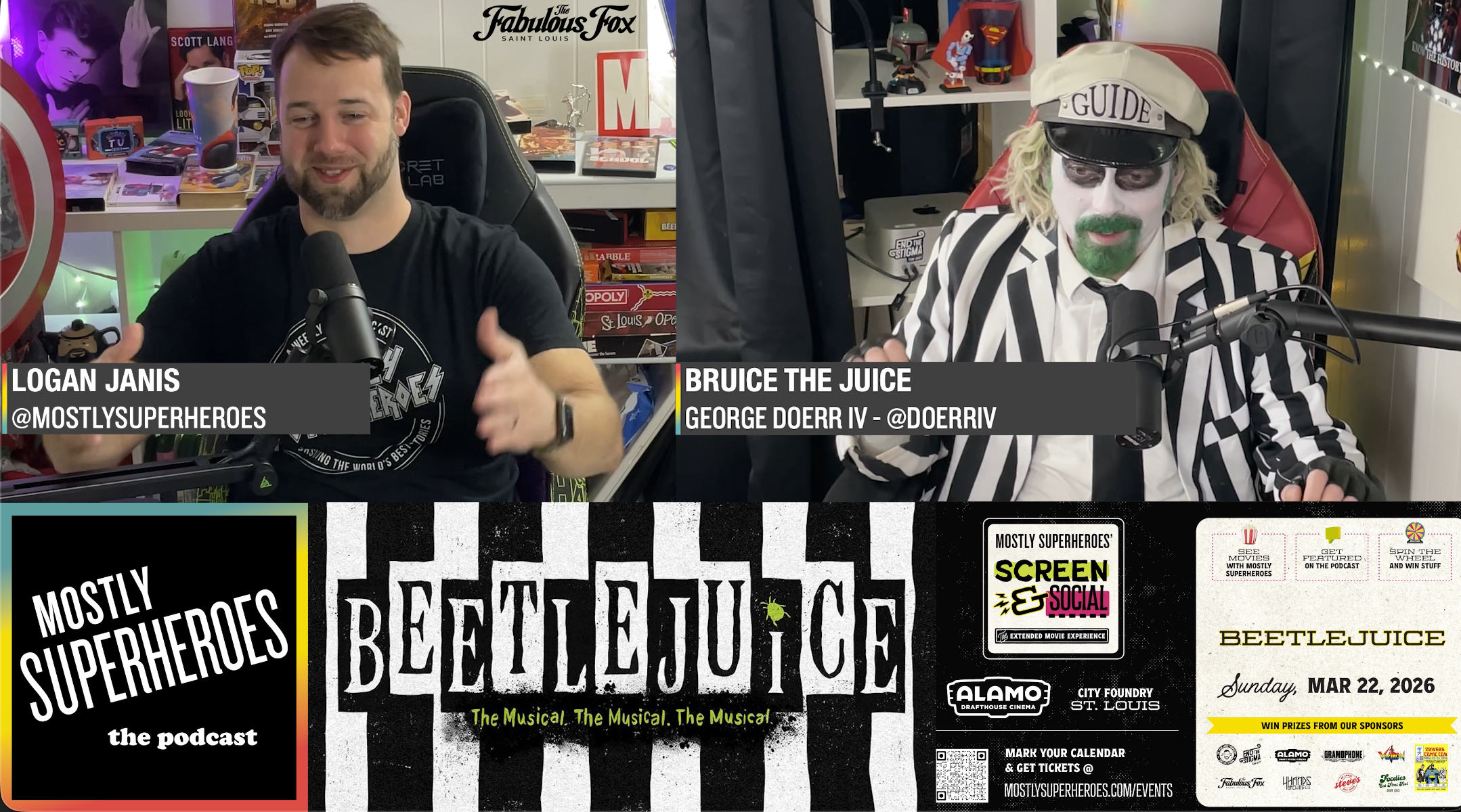 Beetlejuice Is Back! Cosplay, Fan Culture &amp; The Musical Coming to St. Louis | Mostly Superheroes Podcast