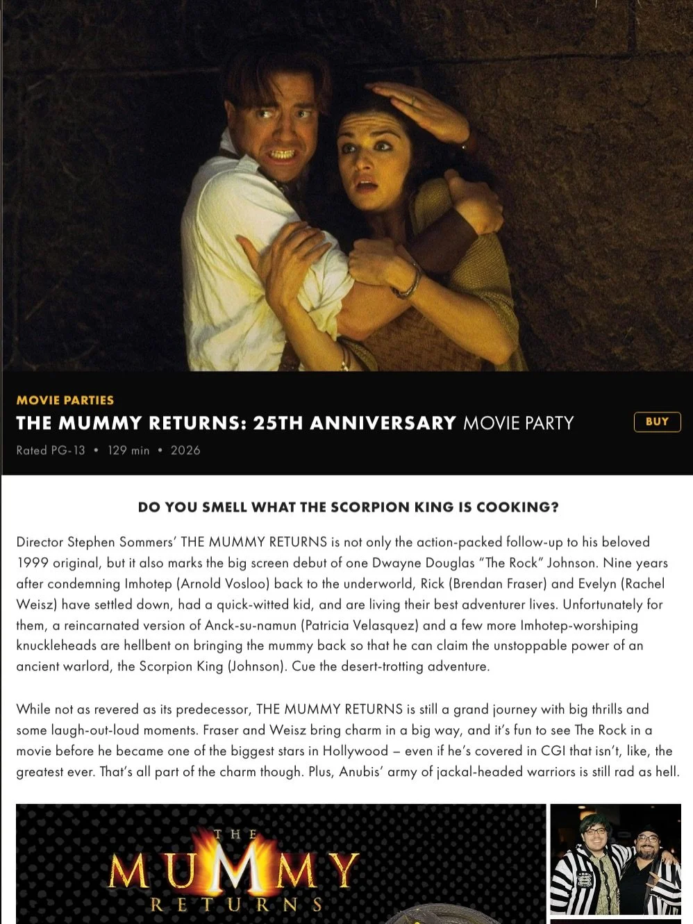 🚨 GIVEAWAY 🚨

We&rsquo;re sending you to a MOVIE PARTY at Alamo Drafthouse STL 👀

🎬 THE MUMMY RETURNS &mdash; 25th Anniversary
🎉 Interactive movie party experience

Brendan Fraser back in action &mdash; adventure, chaos, and pure nostalgia on th