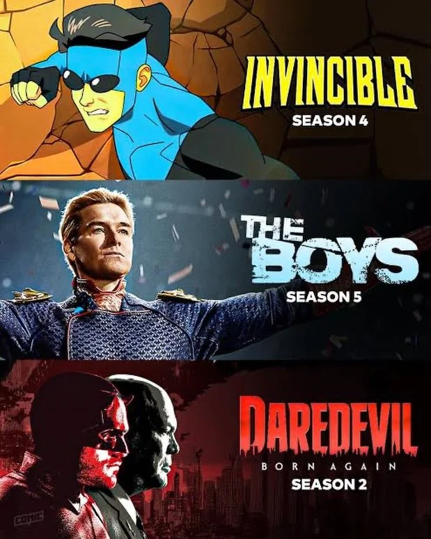 It&rsquo;s Wednesday NERDS 🤌🏼🤌🏼🤌🏼 

#daredevilbornagain #theboys #invincible #tv #mostlysuperheroes