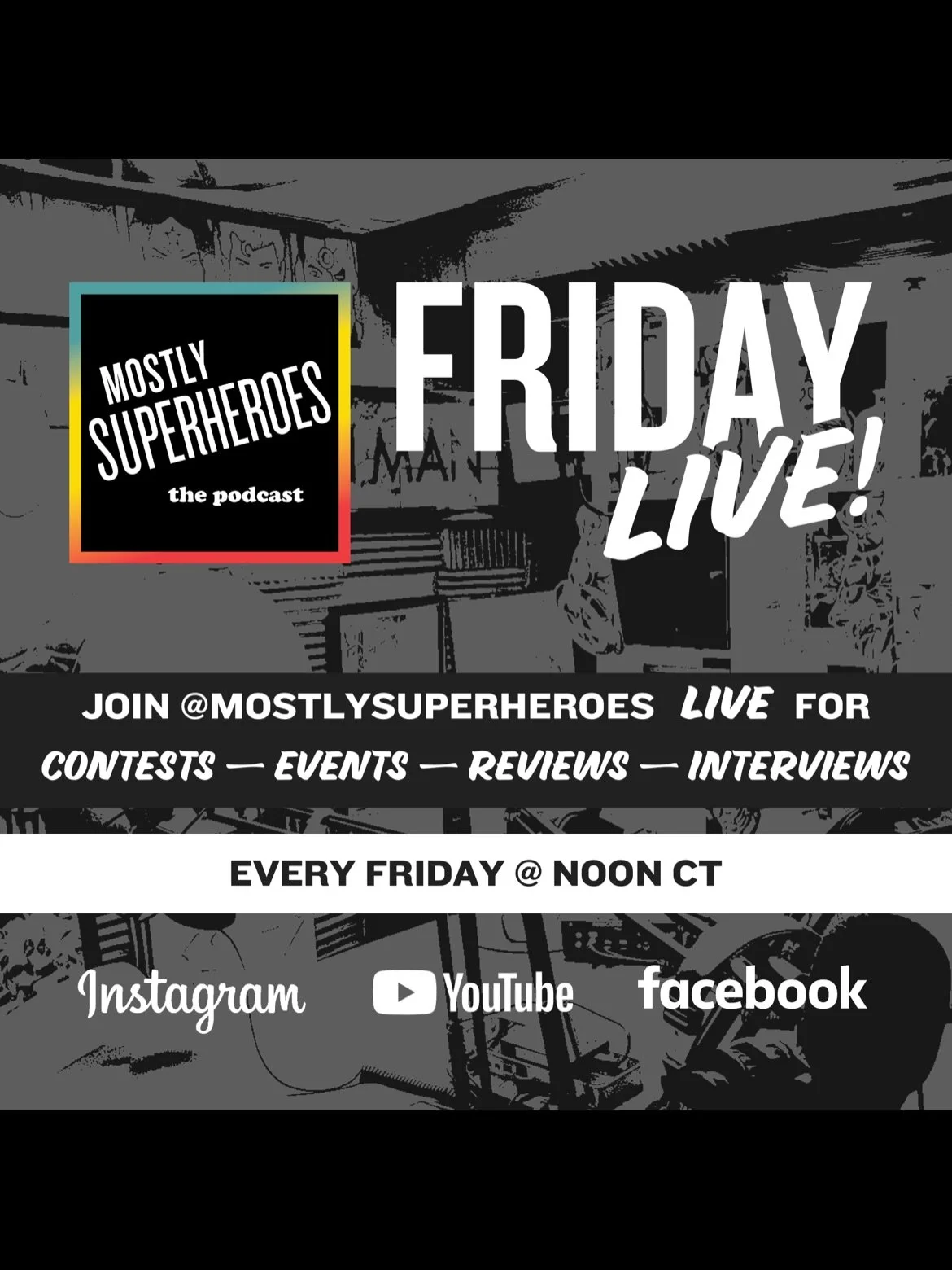 NEW PODCAST OUT NOW! Quick Friday Live update before a packed weekend&mdash;WrestleMania hype, STL sports check-in, and major TV breakdowns from Daredevil: Born Again, The Boys, and Invincible. Plus upcoming events, giveaways, and how to get involved