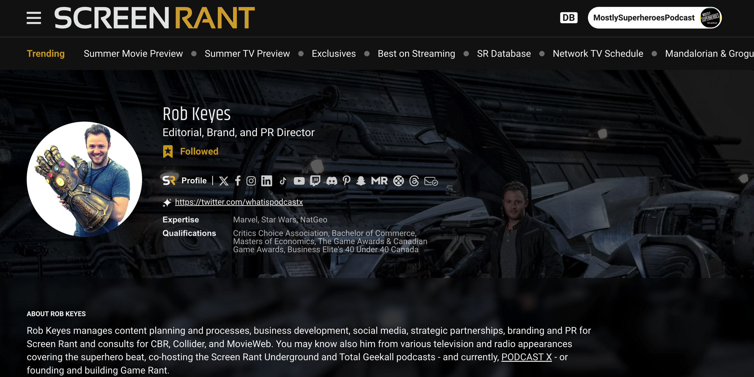 Rob Keyes of ScreenRant Breaks Down the Future of Marvel, DC &amp; Streaming Media