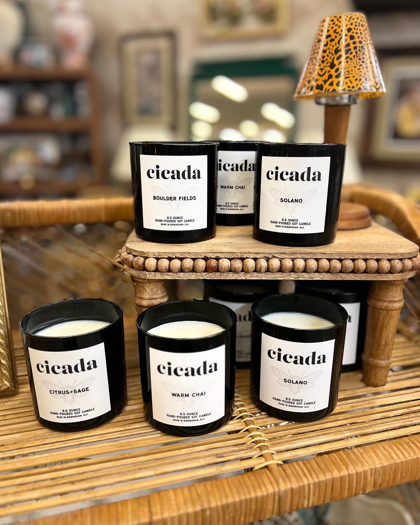 Cicada Candles are now available 
at our friends booth at irondale pickers (booth #352) follow on Instagram for great finds! @thepalaceattic