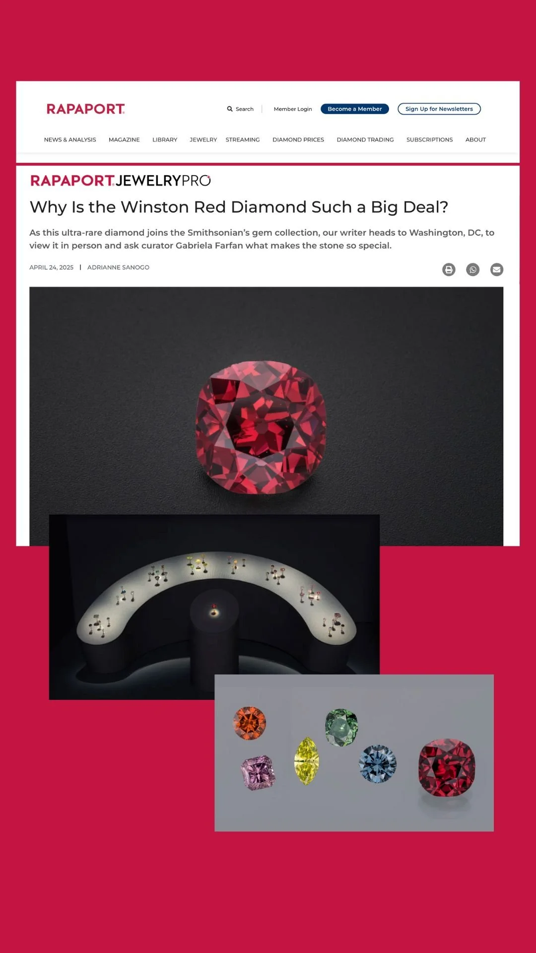 Why Is the Winston Red Diamond Such a Big Deal? - Rapaport Jewelry Pro (Apr 2025)
Exploring what makes the Harry Winston Red Diamond so extraordinary.