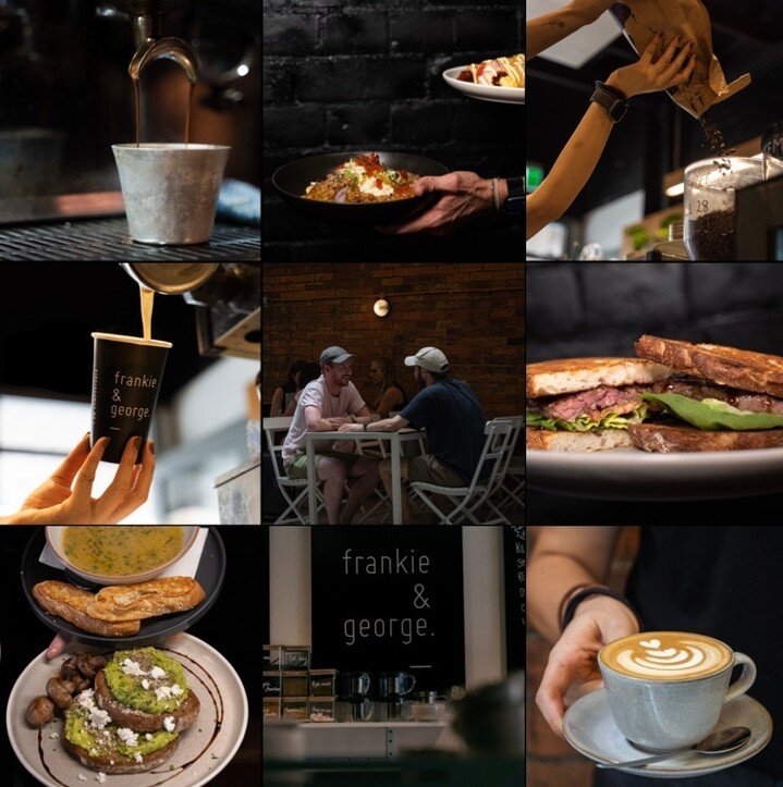Frankie and George are open 7 days a week.⁠
⁠
Mon &gt; Friday 6:30am to 3pm⁠
Sat &amp; Sunday 6:30am to 11:30am⁠
⁠
Why settle for a boring lunch meeting when you can meet up for the perfect coffee break in the city or a coffee meeting at Frankie &amp