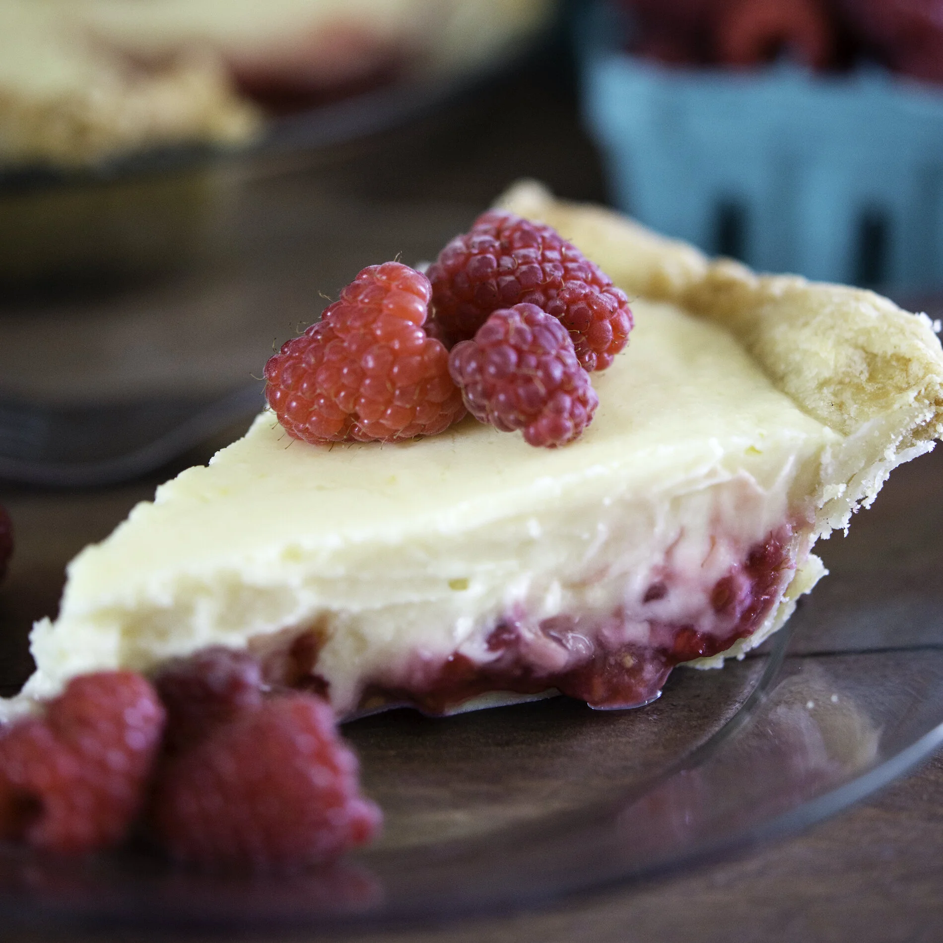 Lemon Raspberry Cheesecake Pie