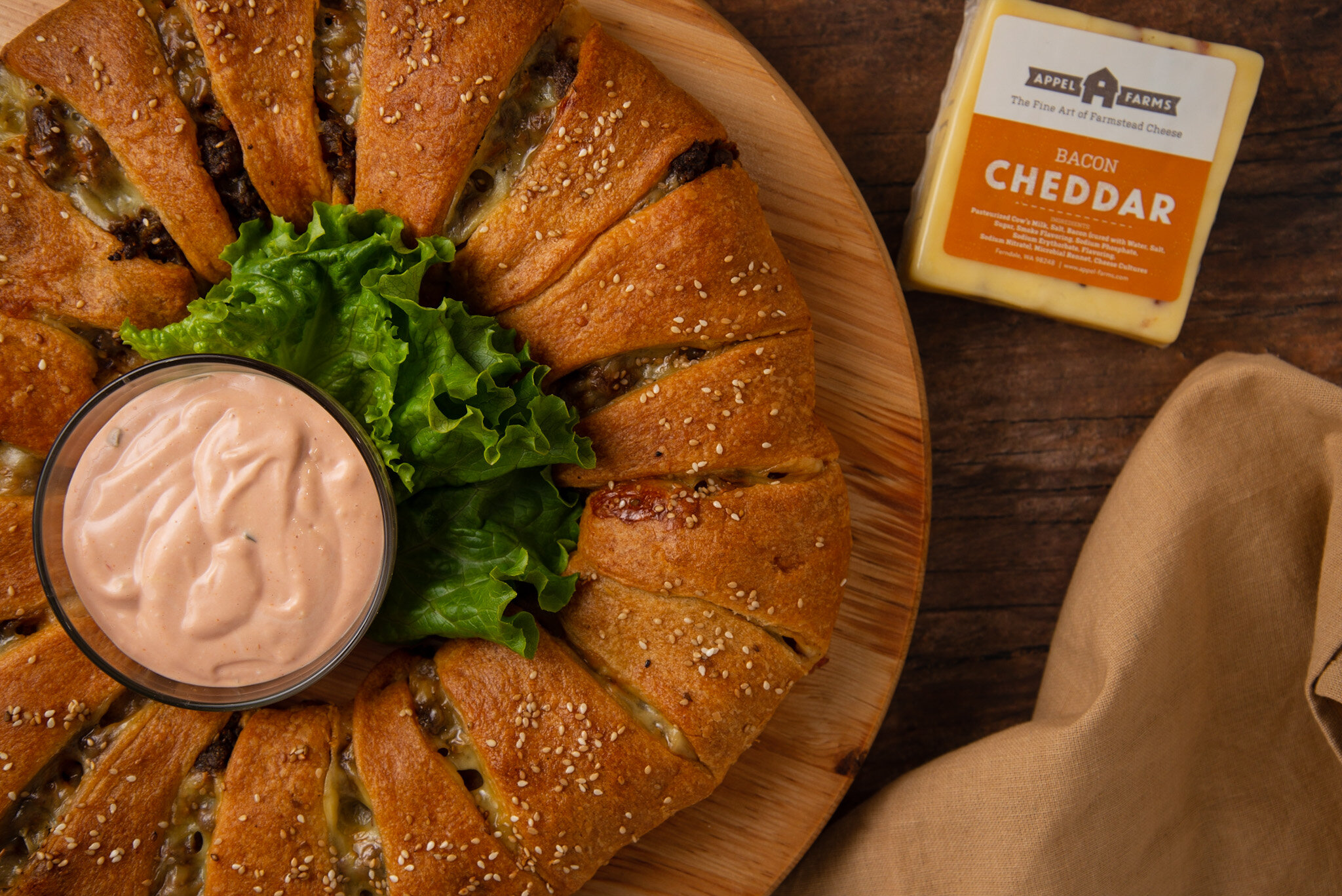 Bacon Cheddar Burger Ring