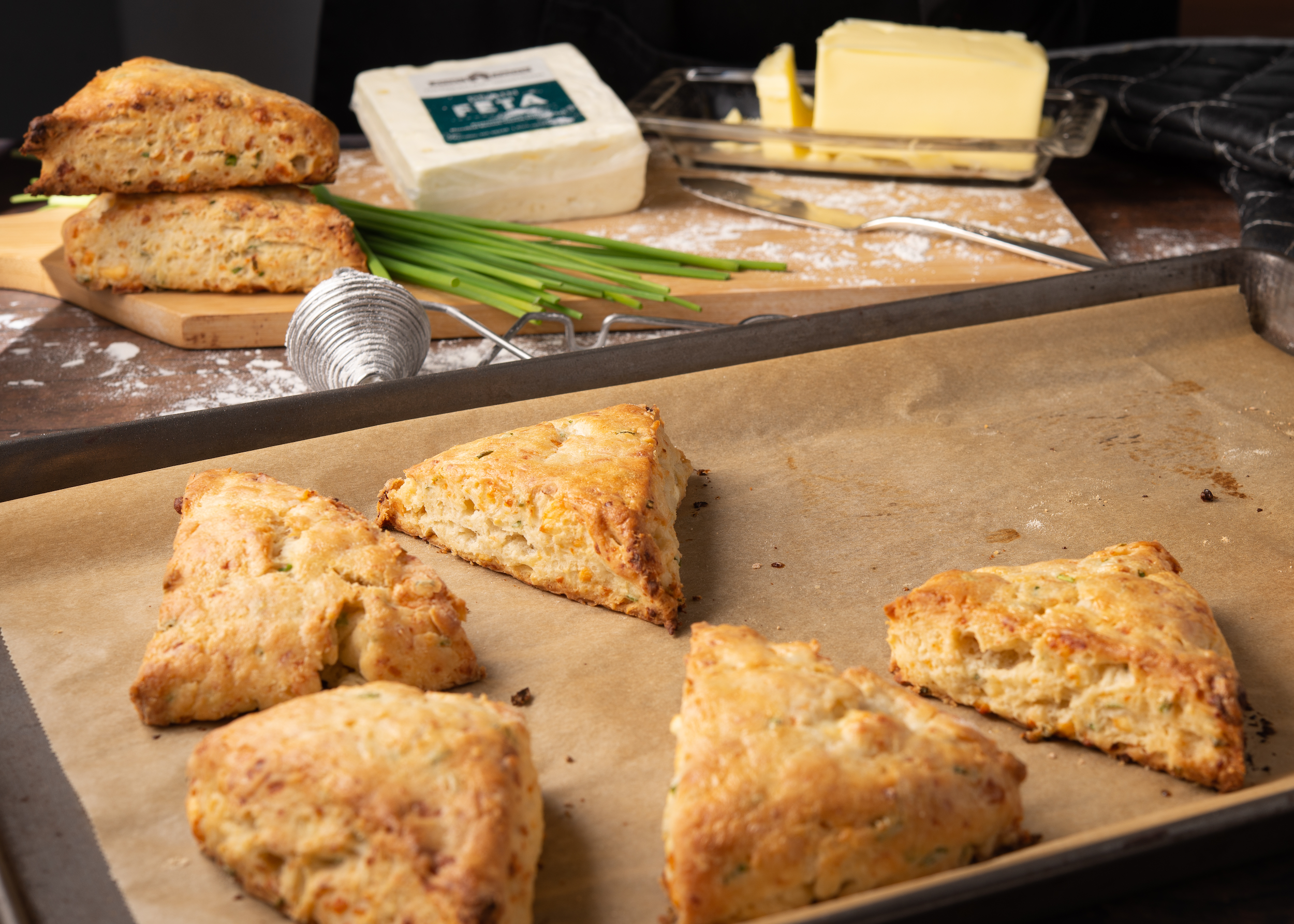 Feta Chive Scones