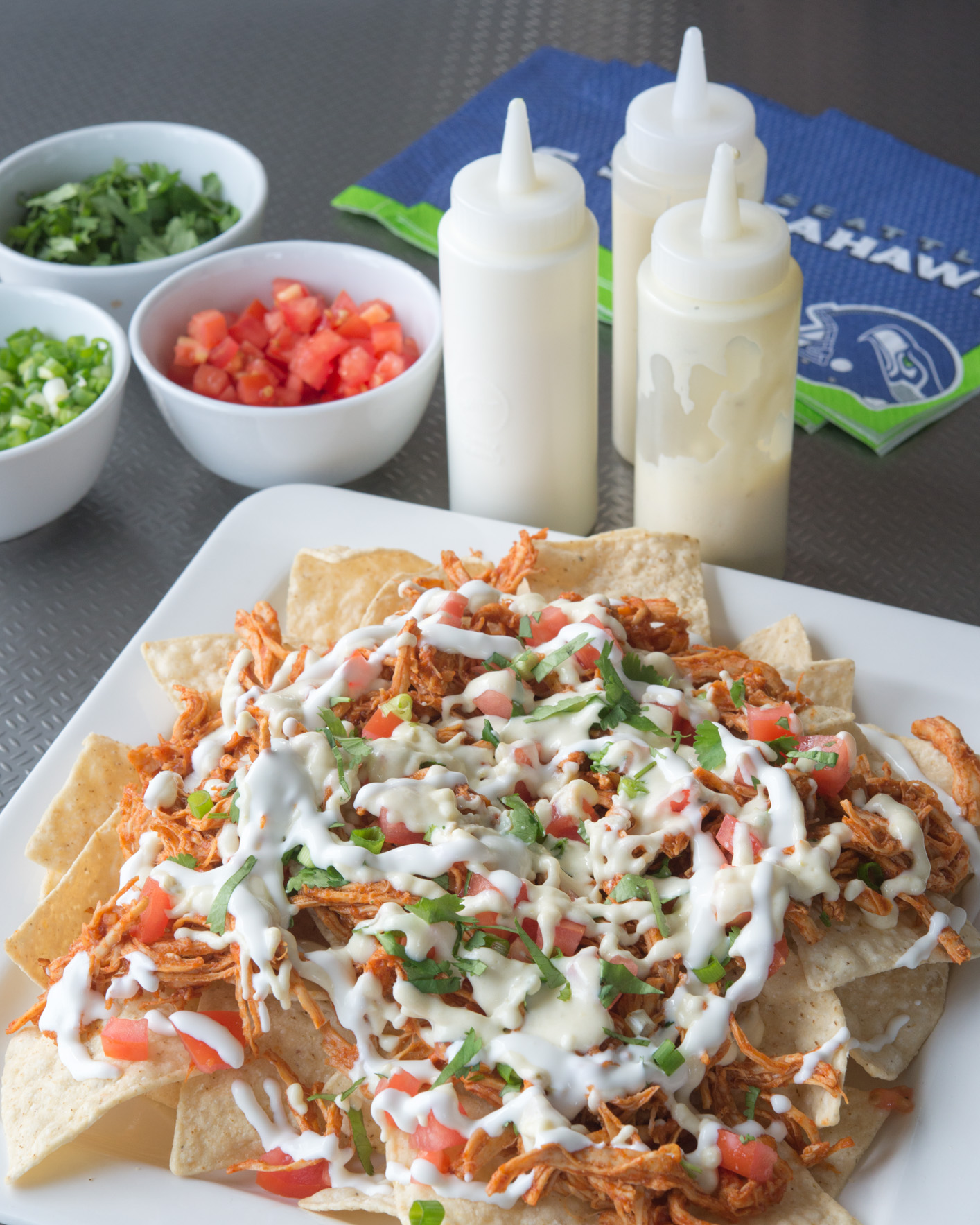 Chicken Nachos &amp; Squeeze Cheese