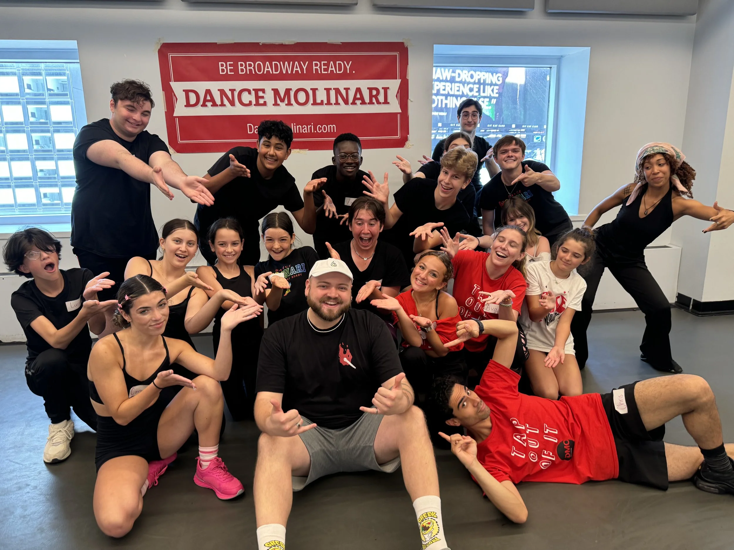 MATCH conducting a beatbox workshop with students at DMO - Dance Molinari, a New York City NYC dance company.