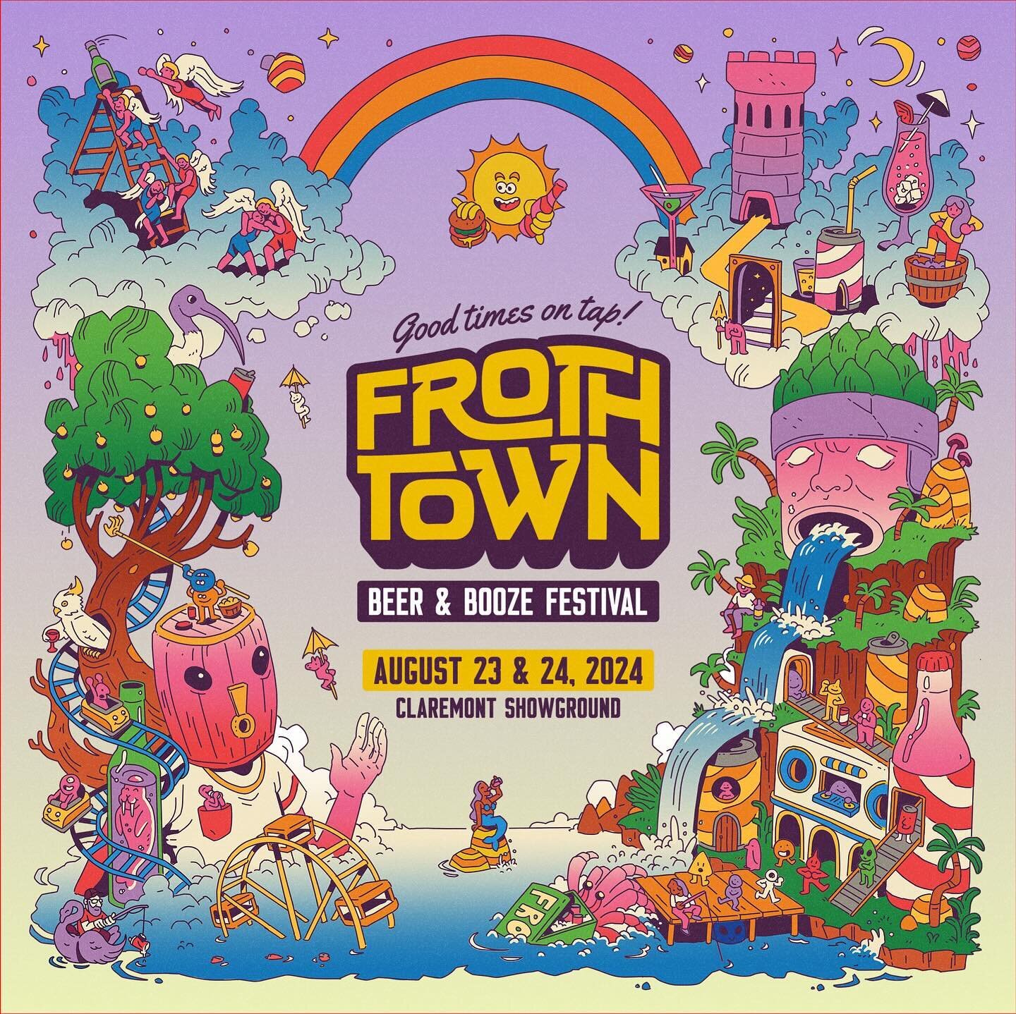 FROTH TOWN 2024🍻Beer &amp; Booze Festival
Returns to Claremont Showground
August 23rd &amp; 24th

Perth&rsquo;s biggest festival of beer, spirits, ciders, seltzers, wines, cocktails &amp; more 🍹

Tickets on sale Wednesday April 17th 🗓️